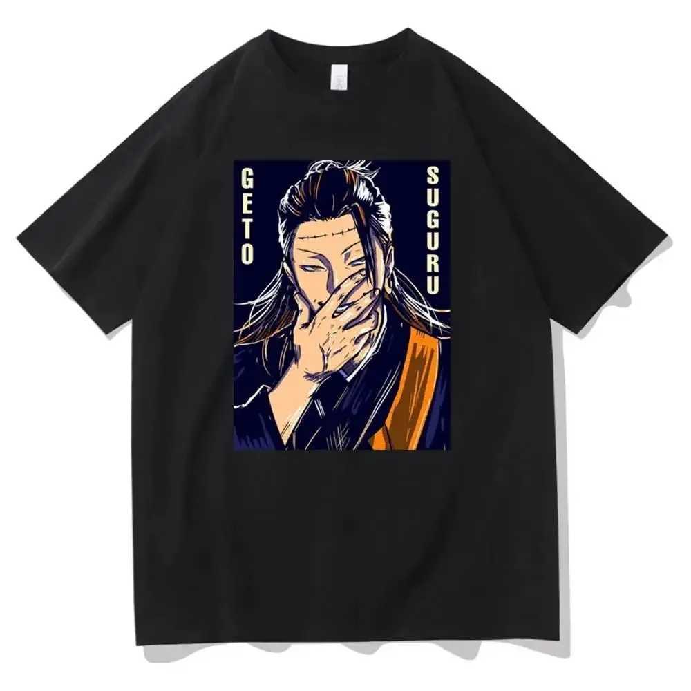 Men's T-Shirts Anime Jujutsu Kaisen Suguru Geto Print T Shirt Loose Plus Size Men T-shirt Fashion Casual Crew Neck Short Slve Women T Shirt Y2404