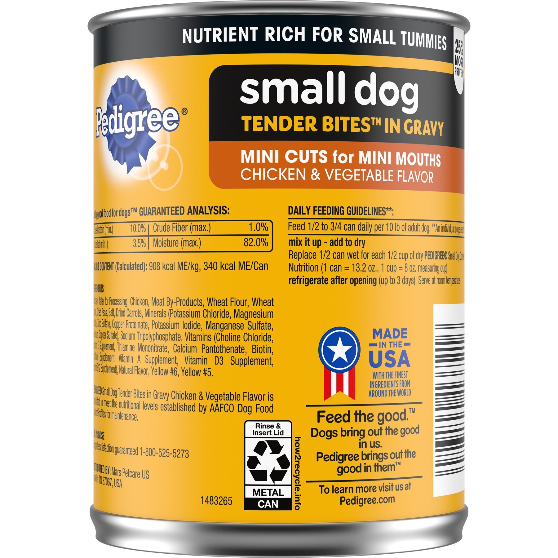 Pedigree Tender Bites in Gravy, Chicken & Vegetable Flavor Adult Canned Wet Dog Food