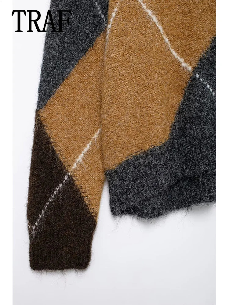 TRAF Womens Sportswear Autumn Fashion Womens Sportswear Long Sleeve Pullover Casual Knitted Top 241115