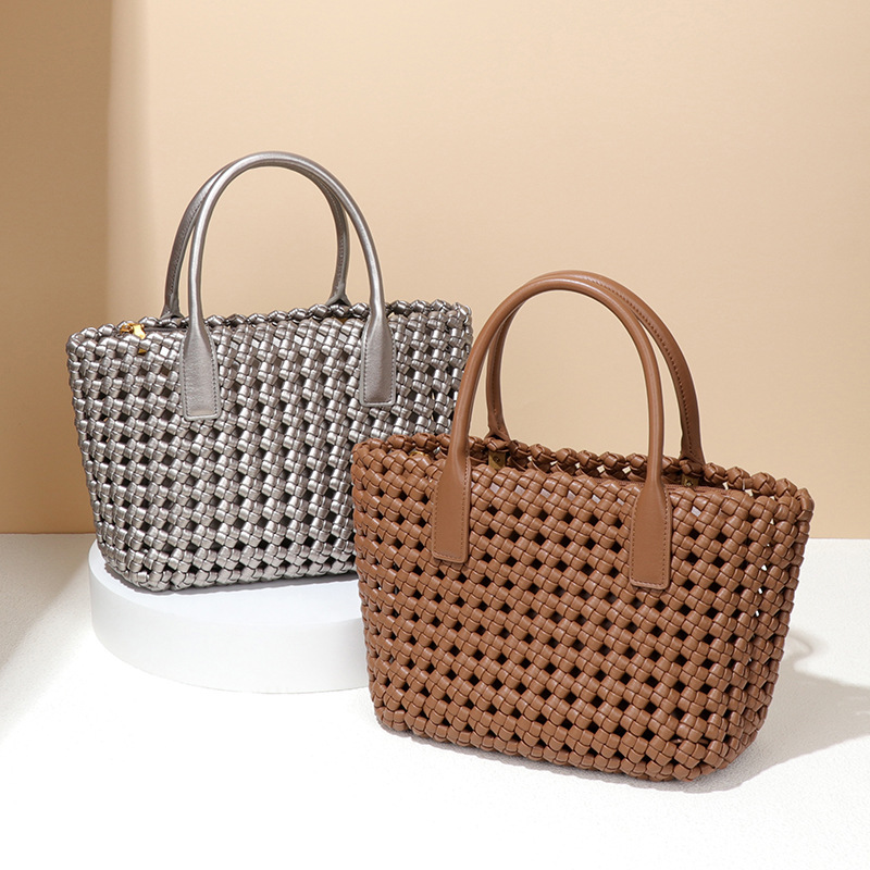 Windbag Windmill Knot Weaving Craft Women's Brown Handheld Travel Bag Designer Bags Handbags Women