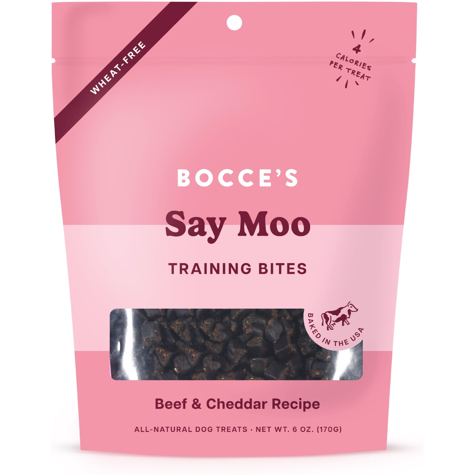Bocce's Bakery Say Moo Beef & Cheddar Training Bites Dog Treats