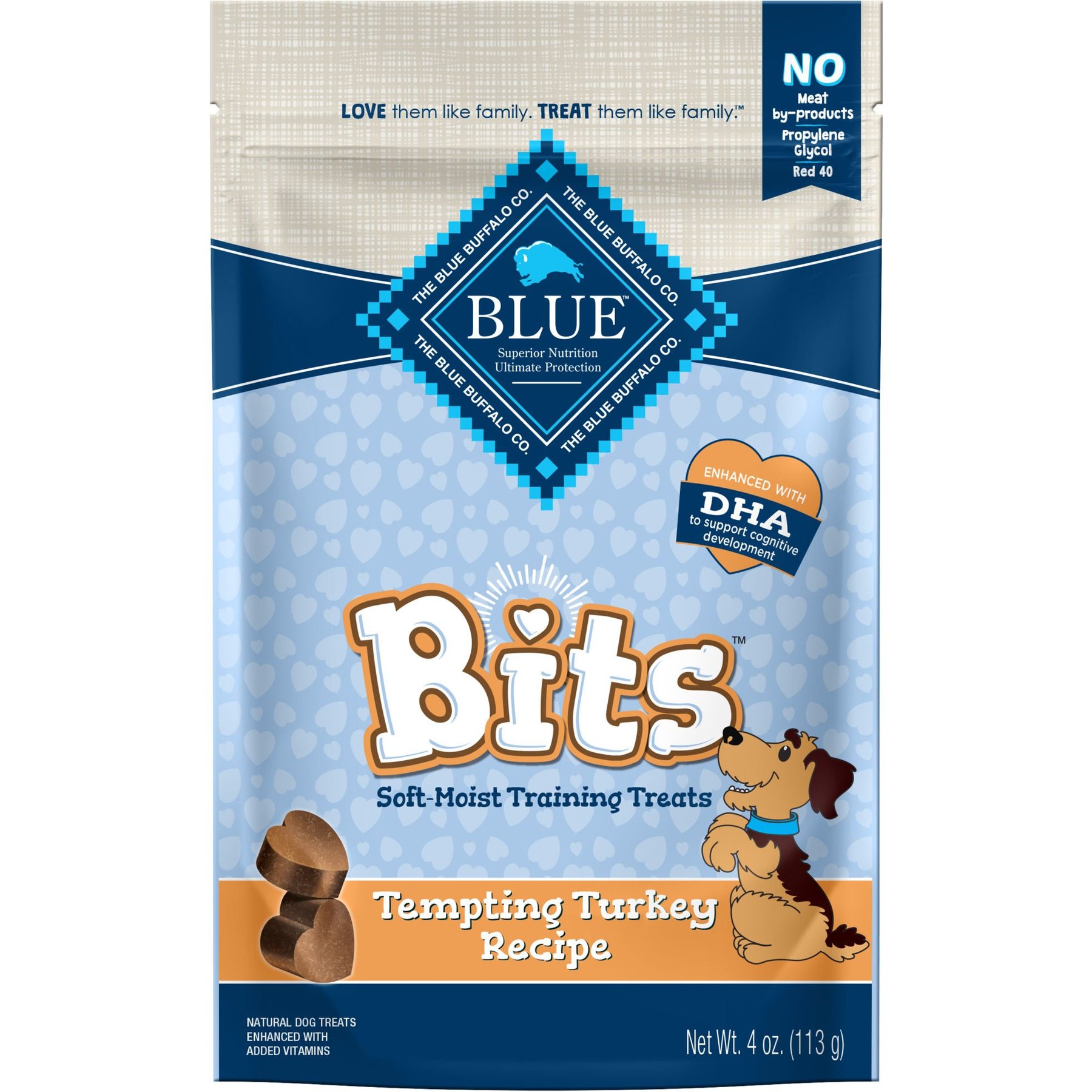 Blue Buffalo Blue Bits Tempting Turkey Recipe Soft-Moist Training Dog Treats