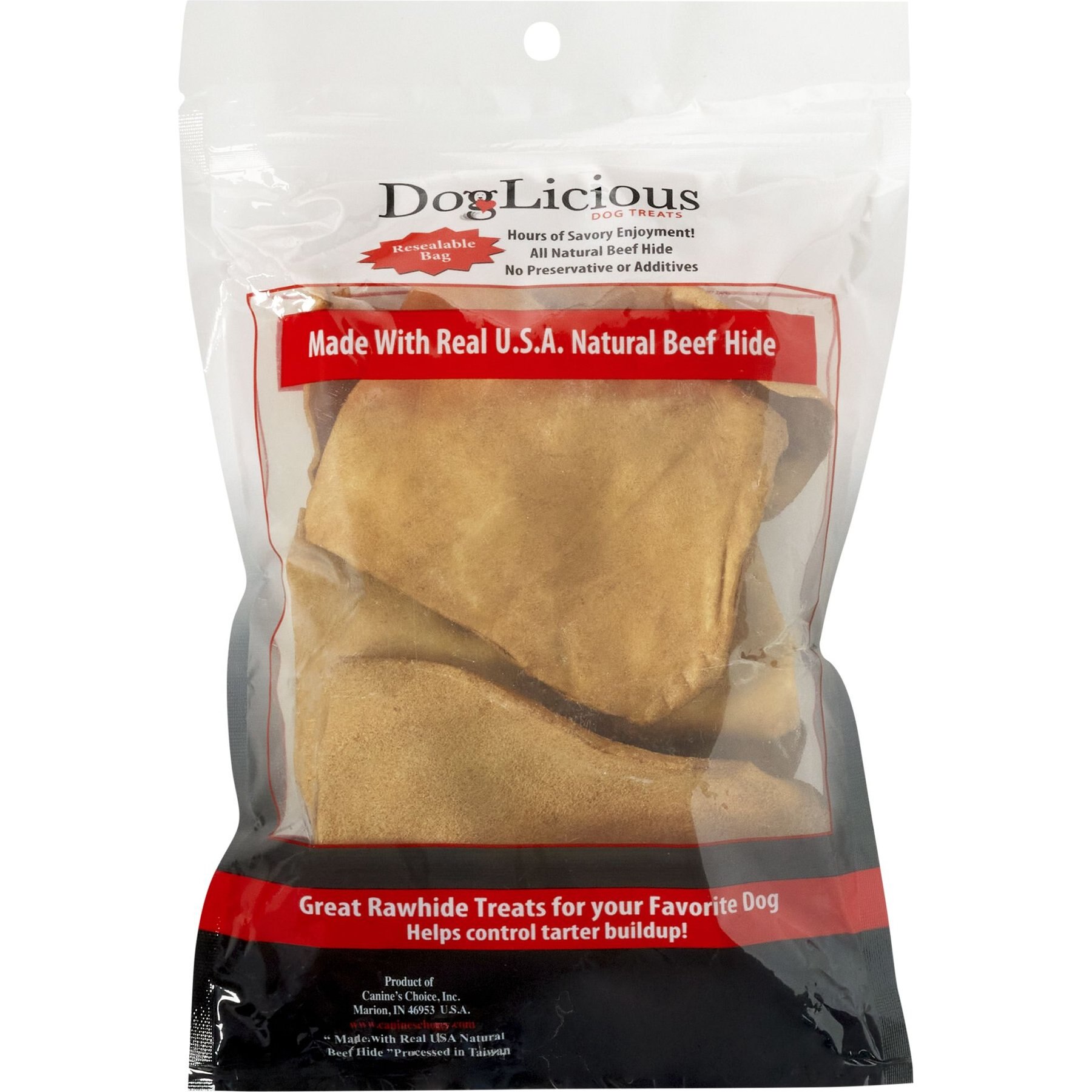 Canine's Choice DogLicious Peanut Butter Chips Rawhide Dog Treats, 3-oz bag