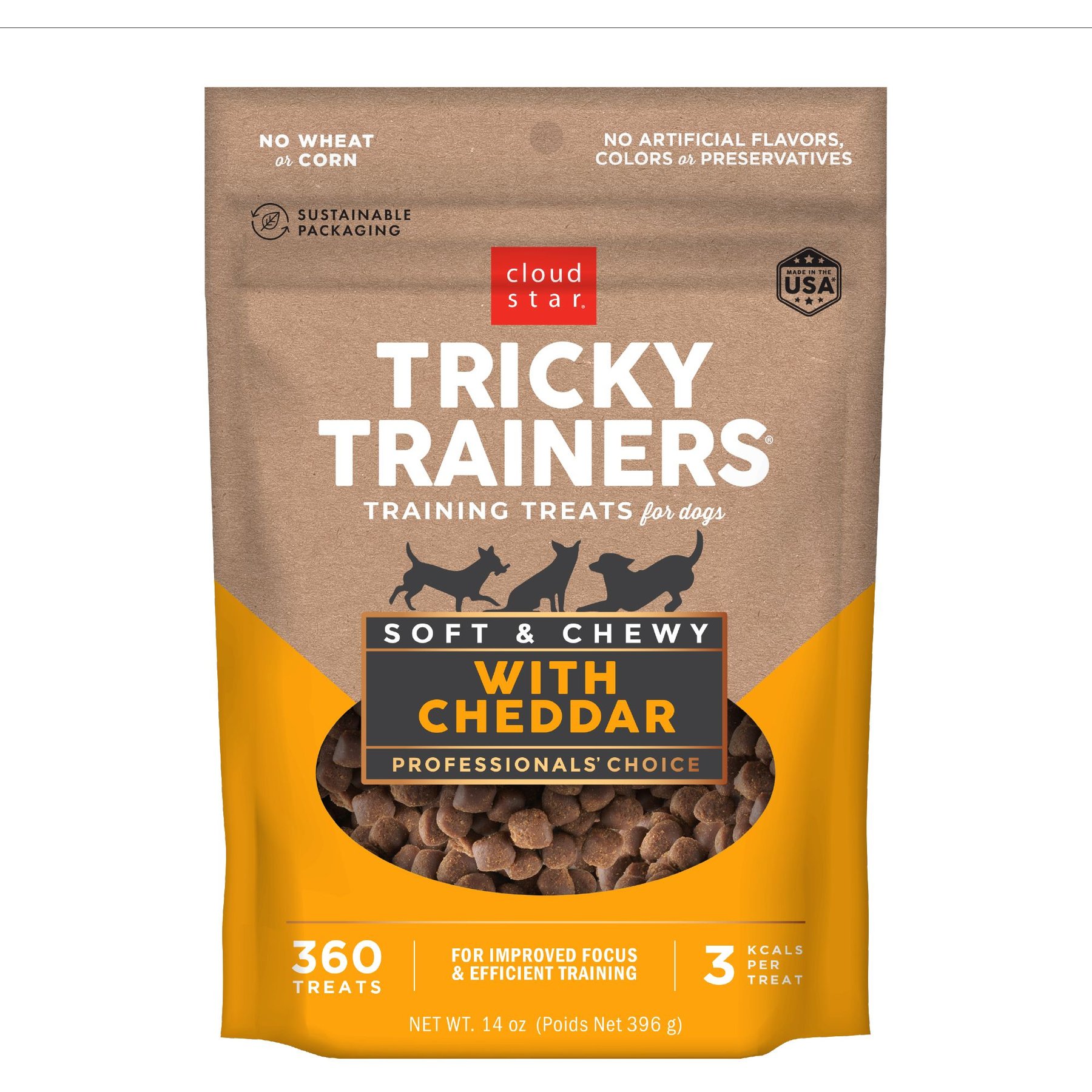 Cloud Star Chewy Tricky Trainers Cheddar Flavor Dog Treats