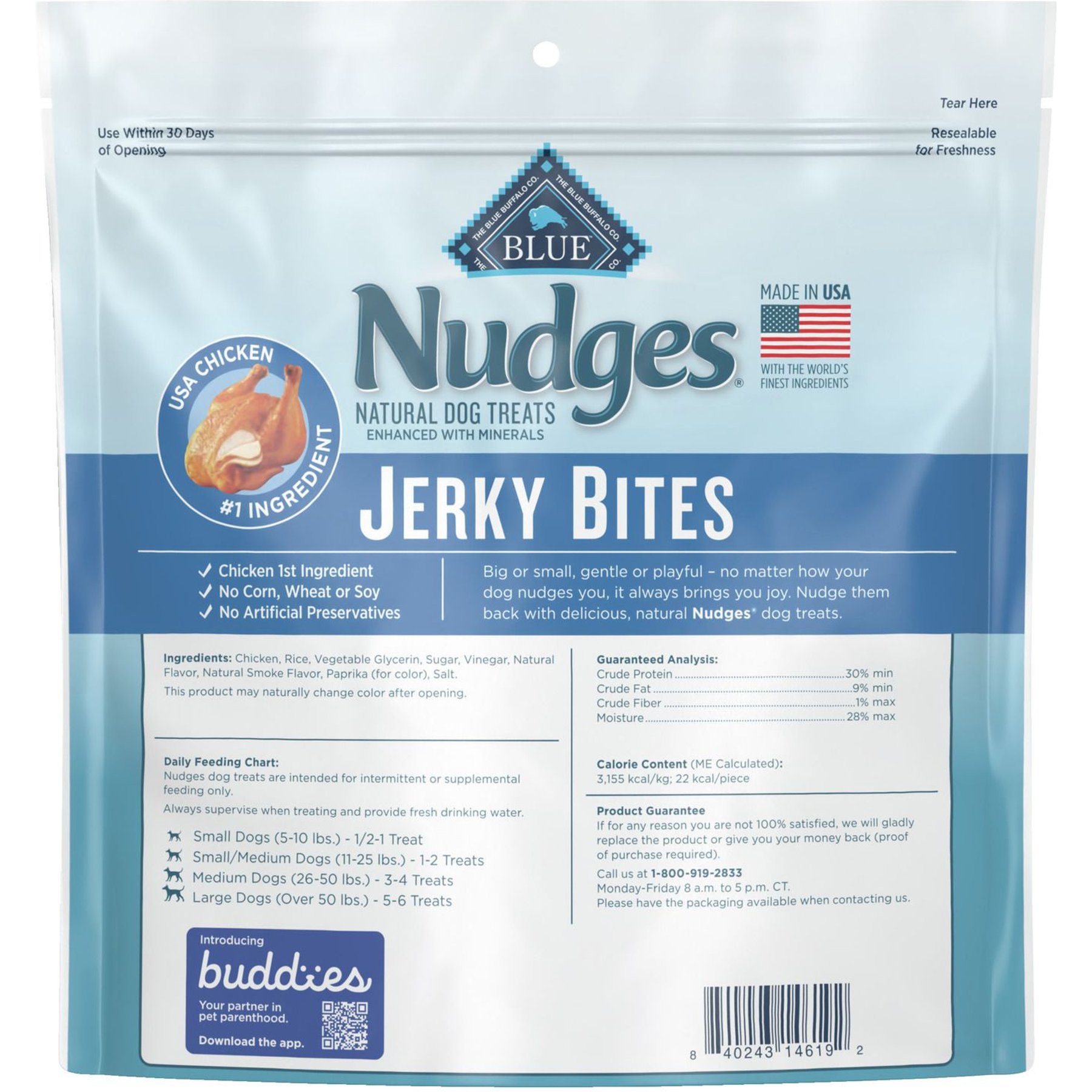 Blue Buffalo Nudges Jerky Bites Chicken Jerky Dog Treats
