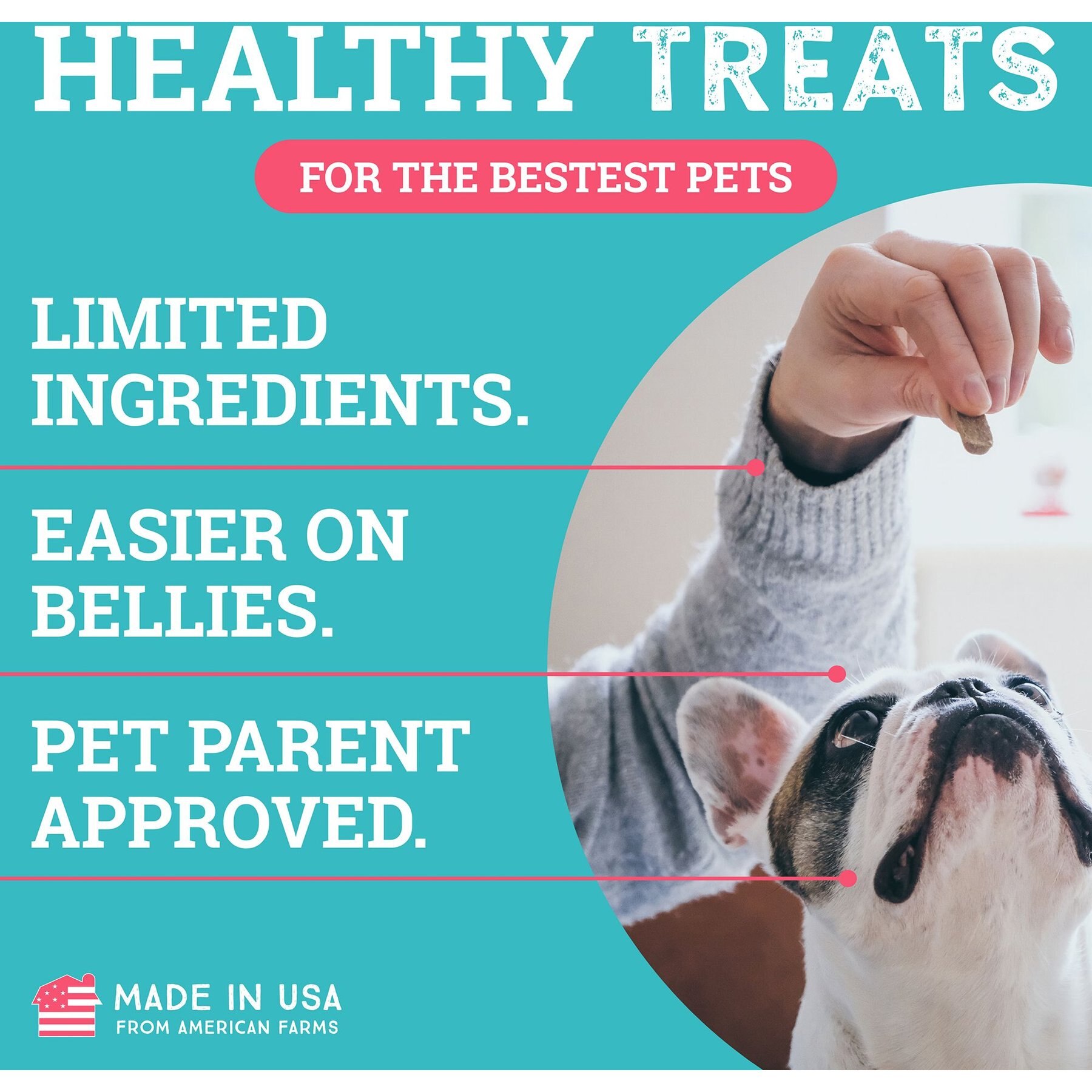Etta Says! Sit! Training Treats Bacon Recipe Dog Treats, 6-oz bag