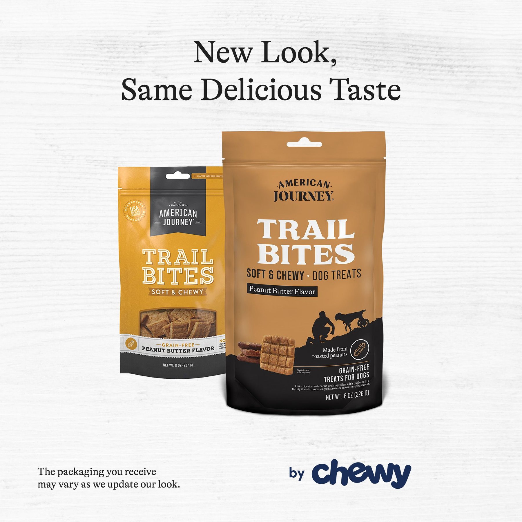 American Journey Peanut Butter Flavor Trail Bites Grain-Free Soft & Chewy Dog Treats, 8-oz bag