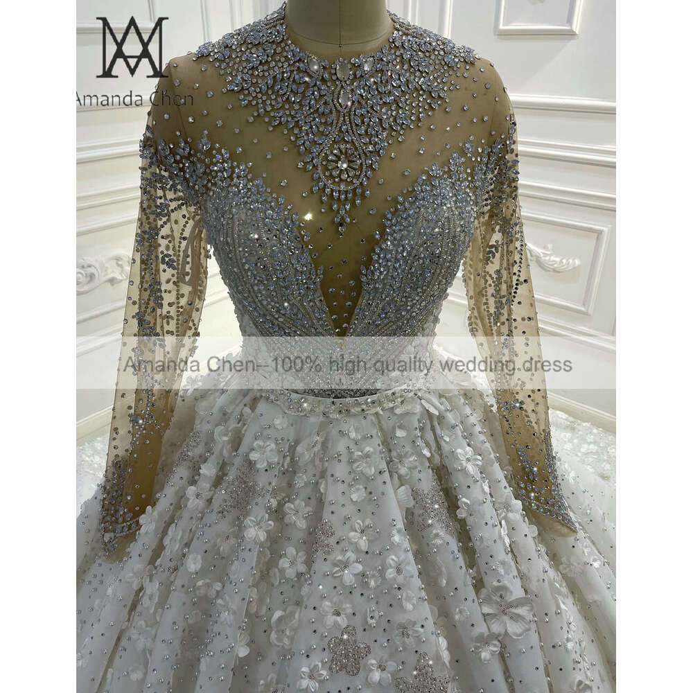 In Sequins Rhie Crystal D Wers Wedding Dress ress