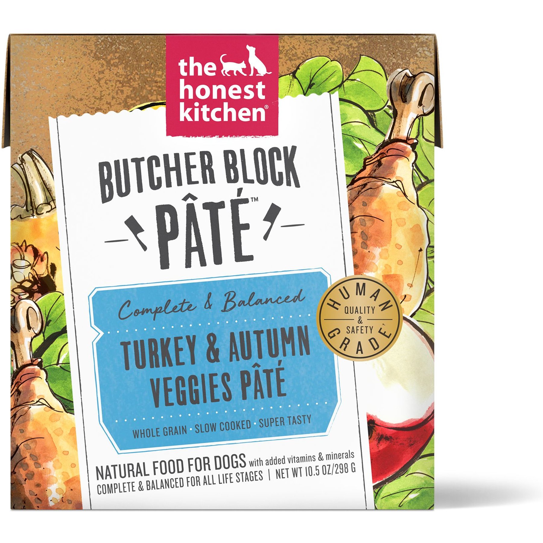 The Honest Kitchen Butcher Block Pate Turkey & Autumn Veggies Pate Wet Dog Food