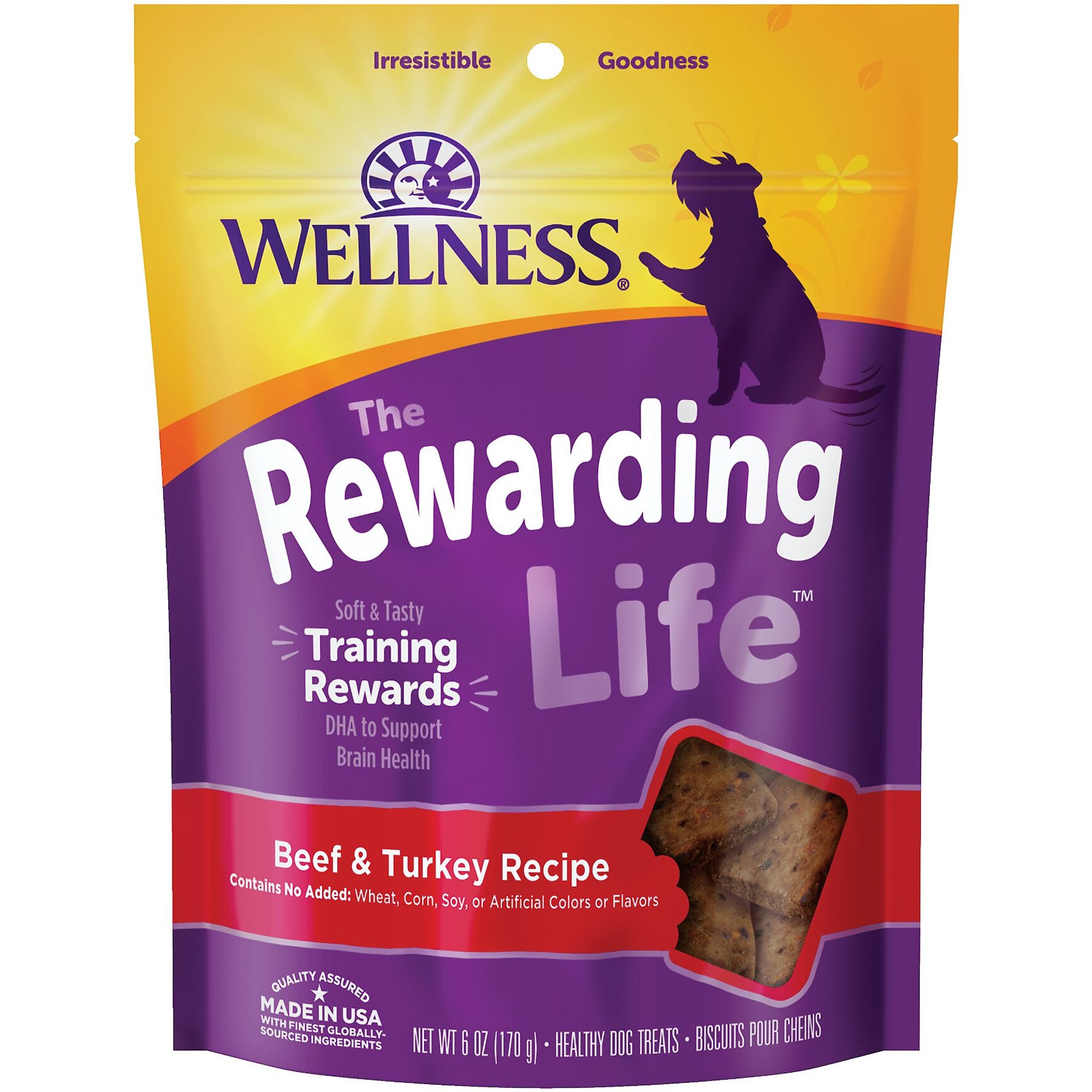 Wellness Rewarding Life Beef & Turkey Grain-Free Soft & Chewy Natural Dog Treats