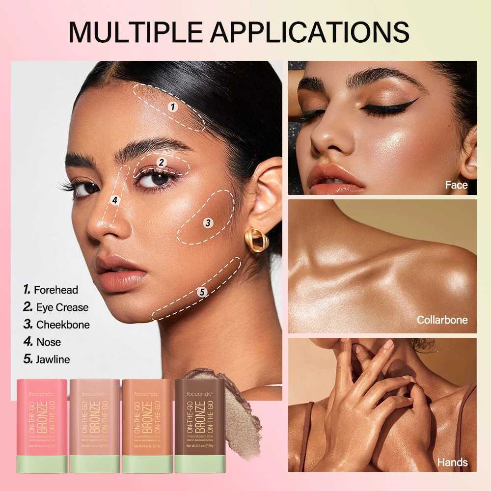 High Gloss Stick Face Brightening Rotary Small Gold Tube Concealer l Gloss Dressing Stick Three Color Makeup Contour CorrectW250217