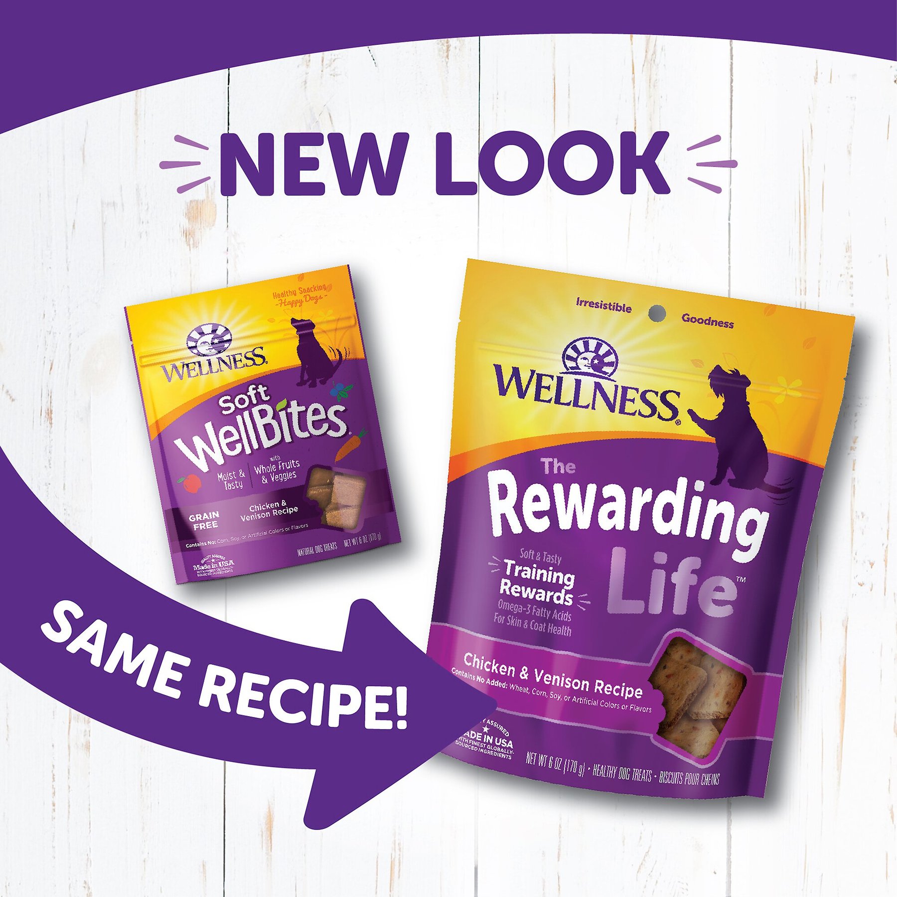 Wellness Rewarding Life Chicken & Venison Grain-Free Soft & Chewy Dog Treats