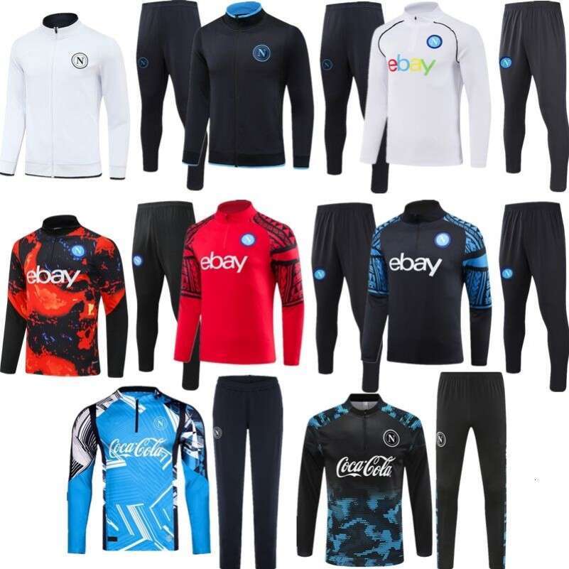 2024 25 SSC Napoli kids football tracuit Men jogging soccer training wear kit Boys jacket uomo tuta calcio ensemble foot trainingsanzug Naples KVARATSKHELIA N8