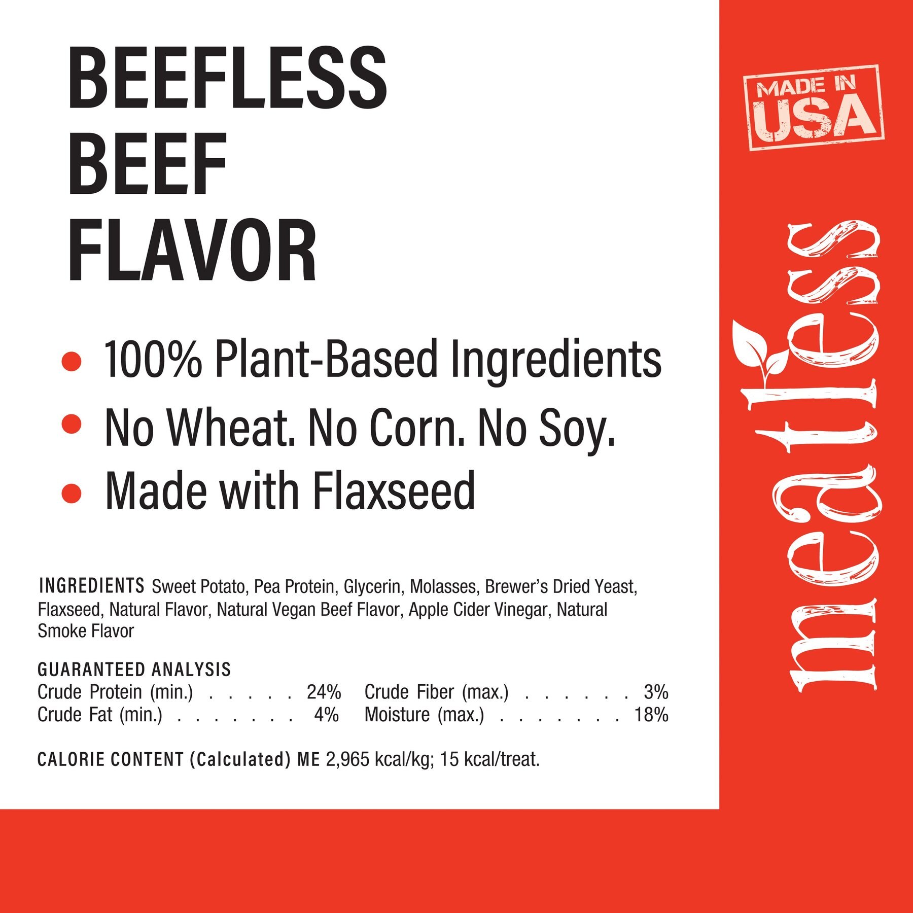 Callie's Kitchen Beefless Beef Flavor Dog Treats, 4-oz bag