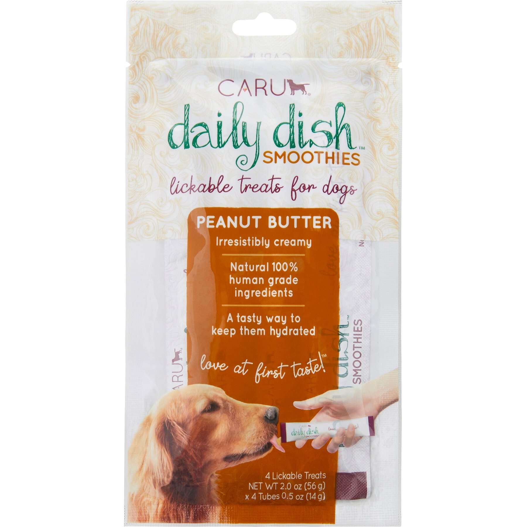 Caru Daily Dish Smoothies Peanut Butter Flavored Lickable Dog Treats