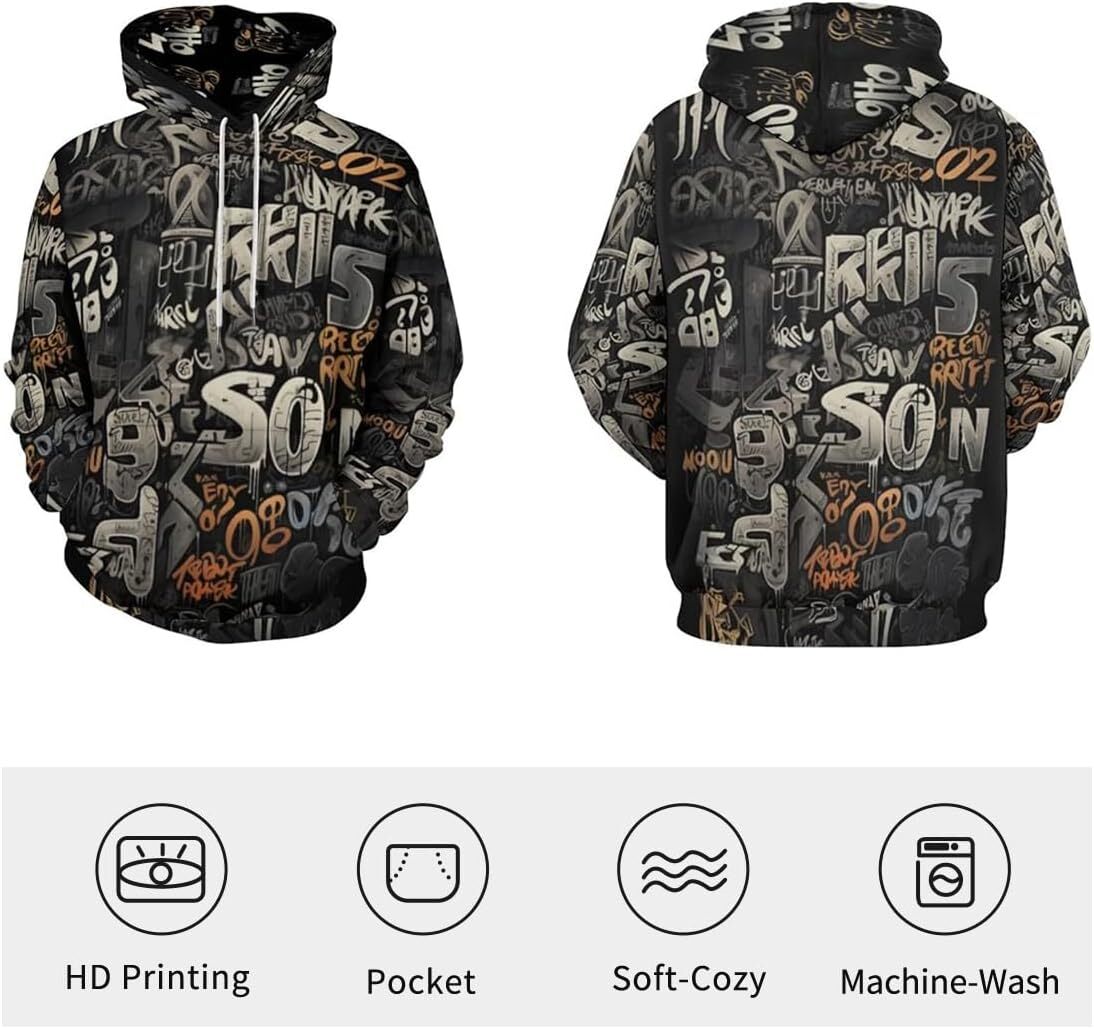 Hoodie for Mens Womens Unisex Funny Hippy Sweatshirt Hoodie 3D Printing Graffiti Hoodie Sweatshirt Mens Graphic Hoodies sweatshirt cool