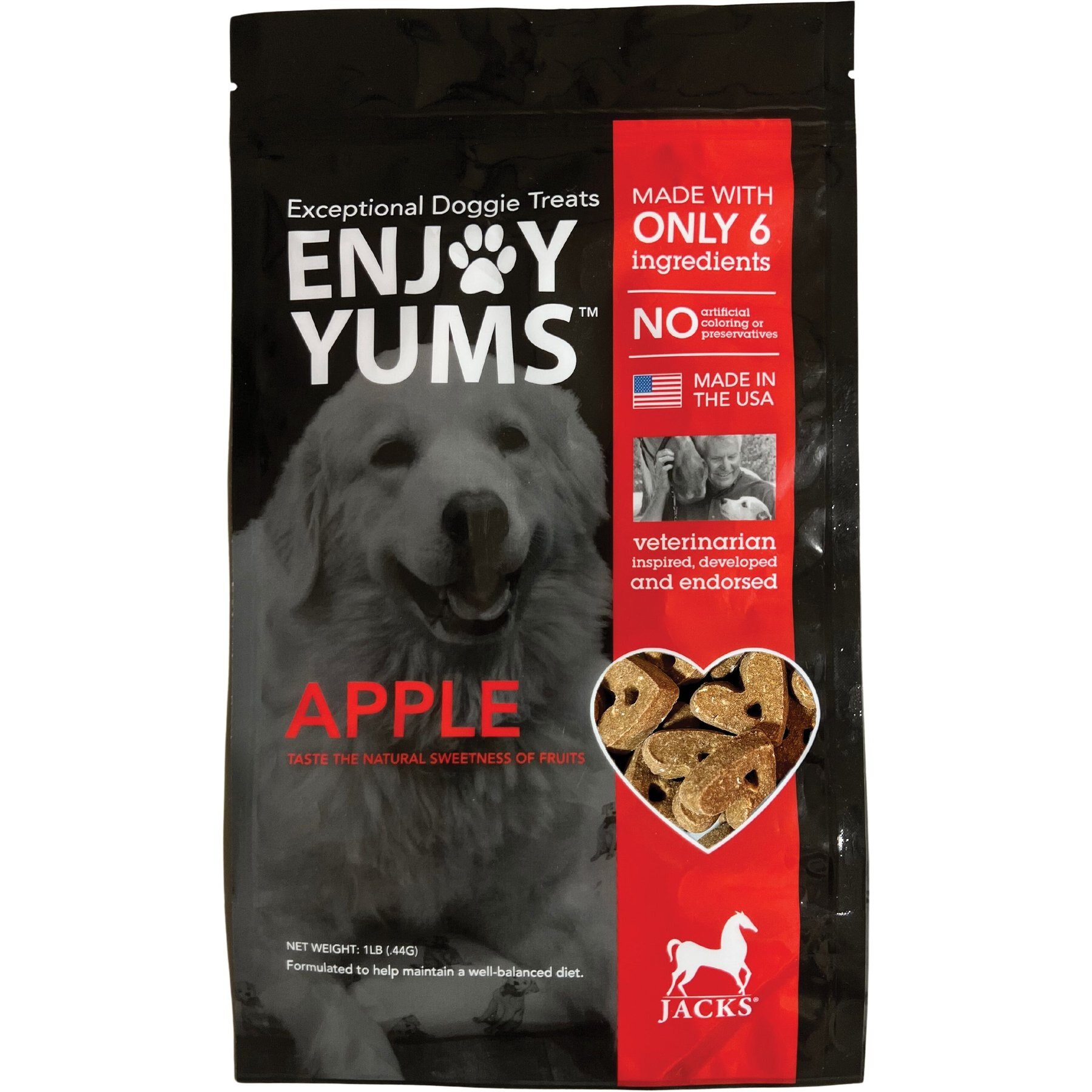 Enjoy Yums Apple Flavor Dog Treats, 1-lb bag