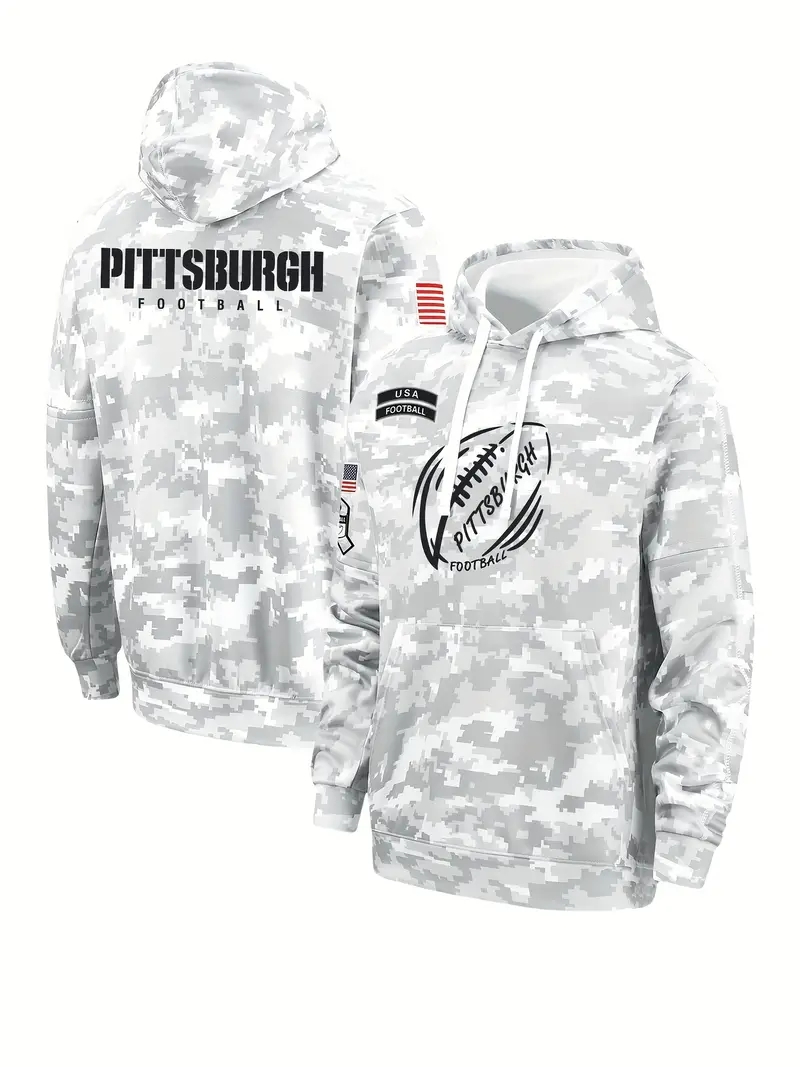 2024 Camo Salute To Service Pullover Football Hoodie Jersey individuation Custom Any Name Number Sweatshirts S-XXXL Mens Womens Youth 88888888