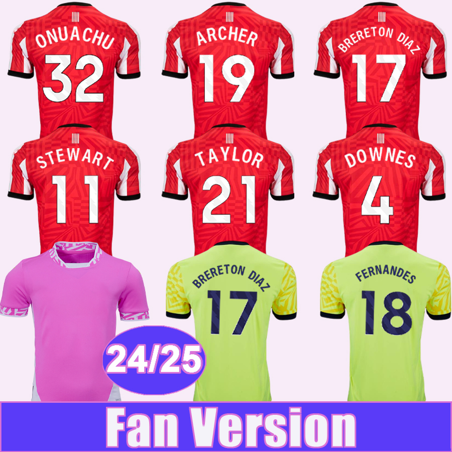24 25 ONUACHU ARCHER Mens Soccer Jerseys STEWART A.ARMSTRONG BRERETON DIAZ MANNING STEPHENS ARIBO EDWARDS SUGAWARA Home Away 3rd Football Shirt Uniforms