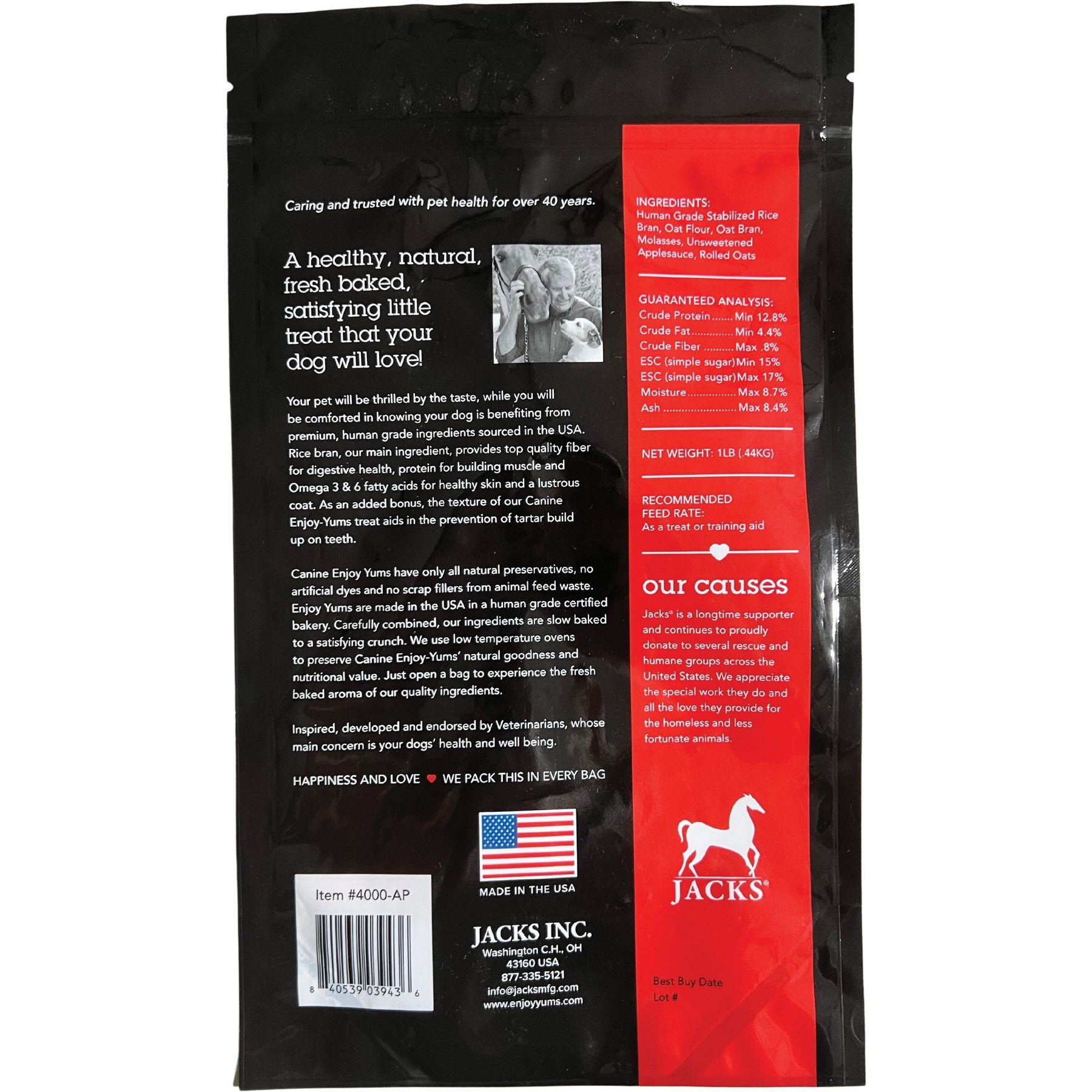 Enjoy Yums Apple Flavor Dog Treats, 1-lb bag