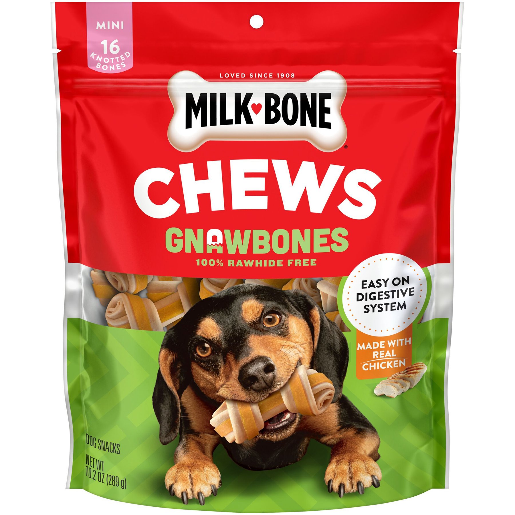 Milk-Bone Gnaw Bones Mini Chicken Flavored Bone Dog Treats