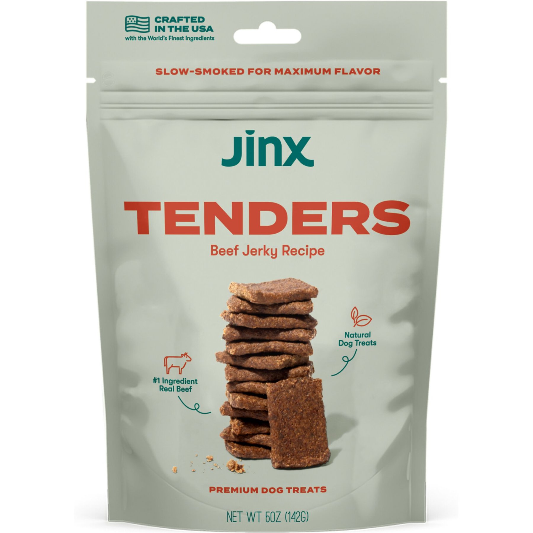 Jinx Beef Tenders Jerky Dog Treats, 5-oz bag