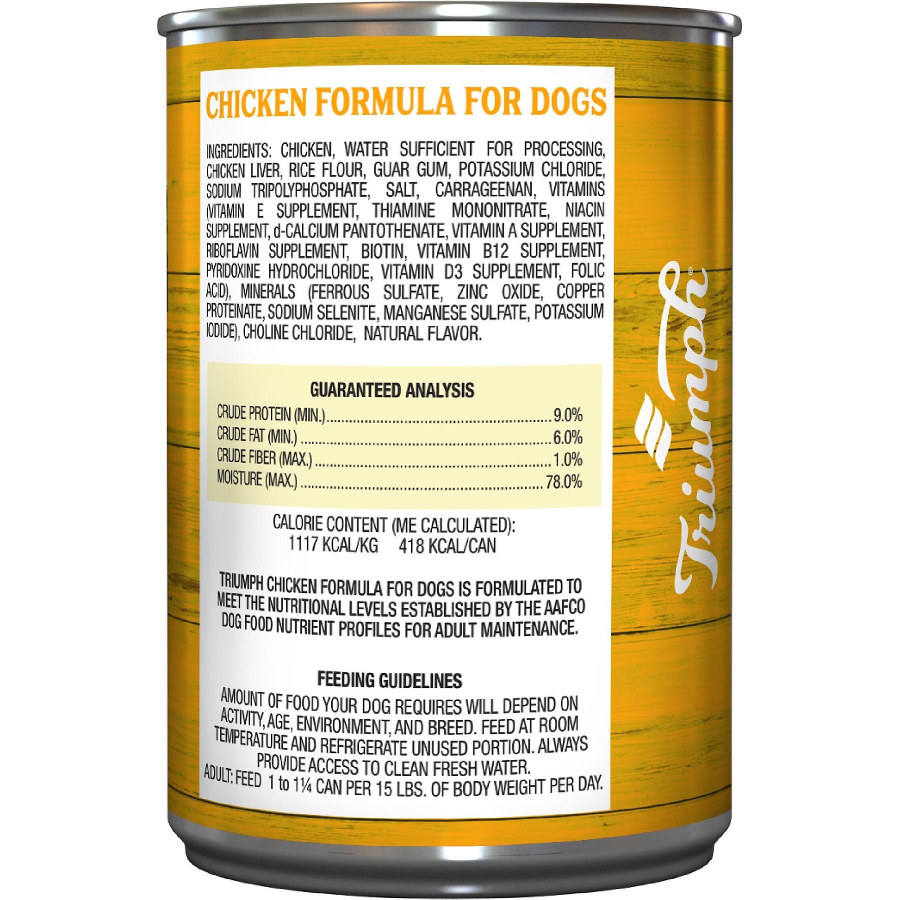 Triumph Chicken Formula Canned Dog Food