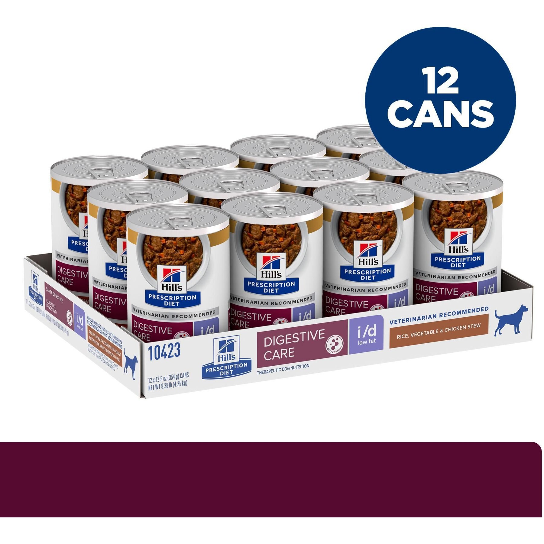 Hill's Prescription Diet i/d Digestive Care Low Fat Rice, Vegetable & Chicken Stew Wet Dog Food
