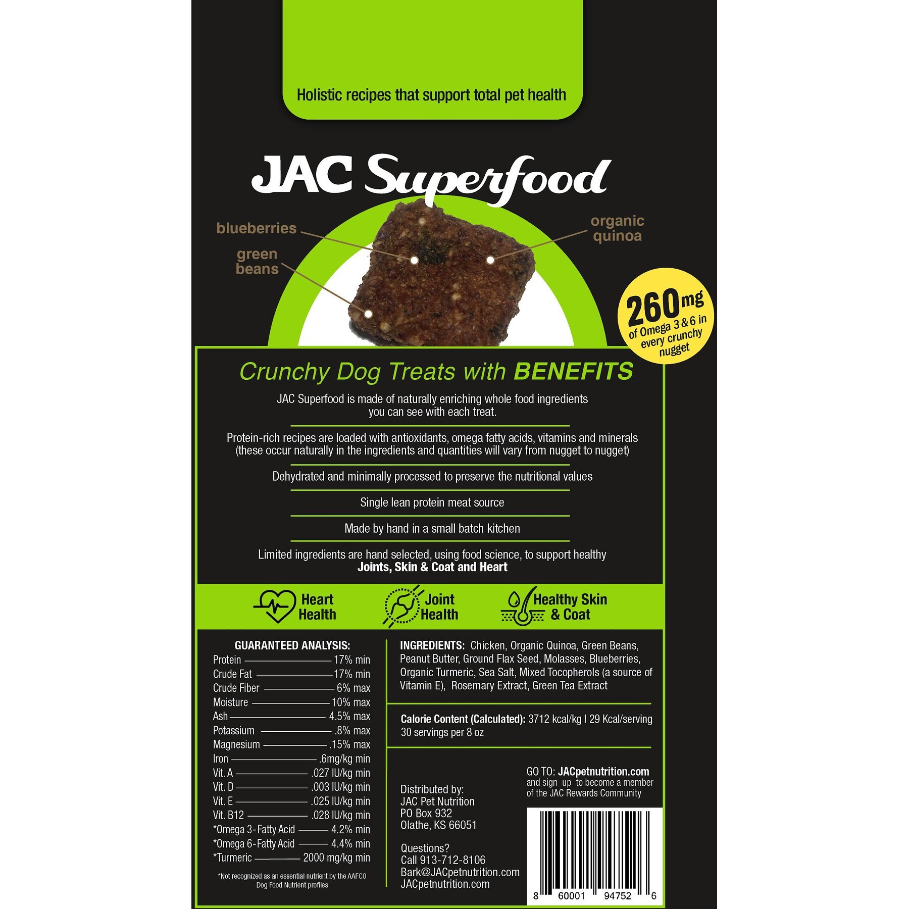 JAC Pet Nutrition Superfood Free Run Chicken Dehydrated Dog Treats