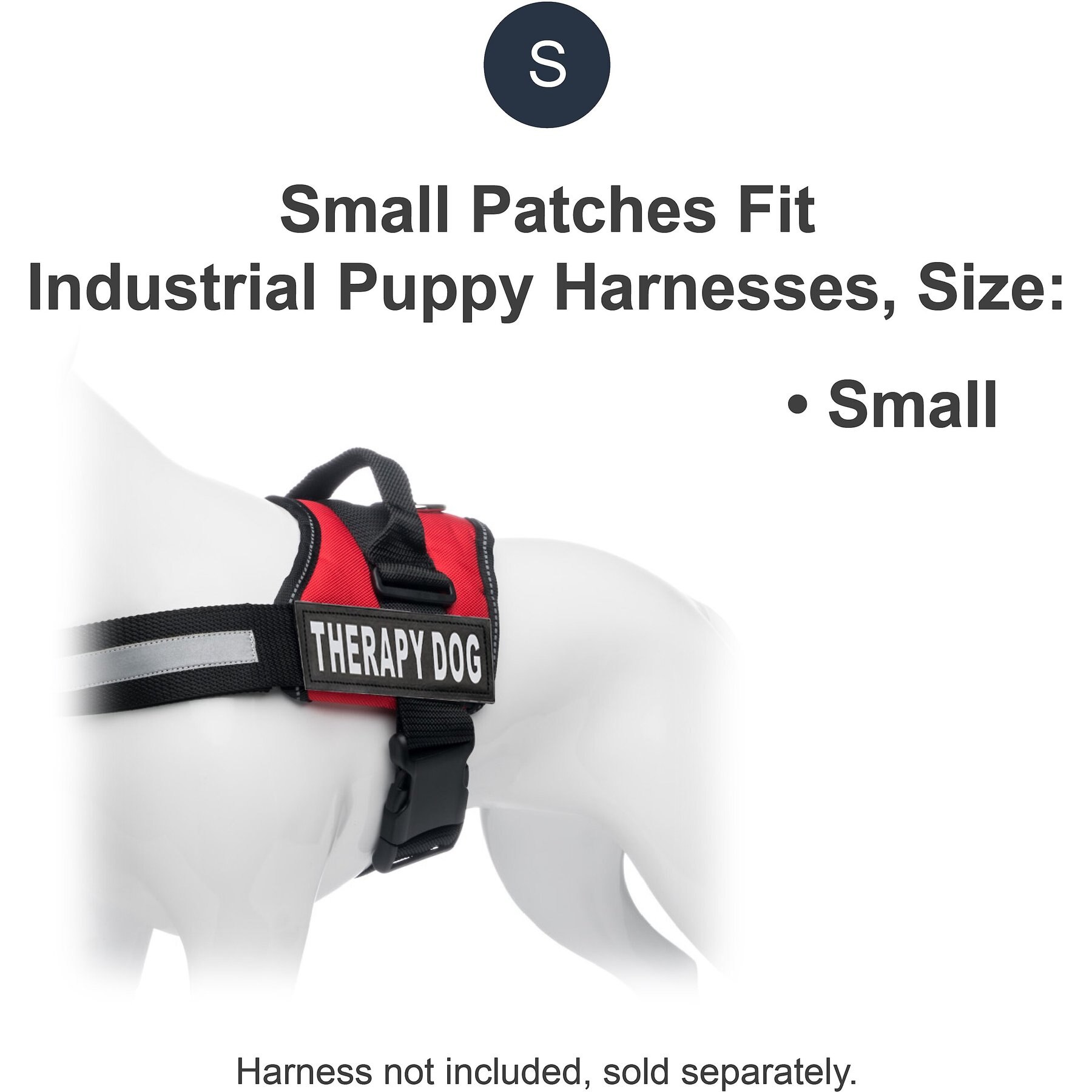 Industrial Puppy Therapy Dog Harness Patch, 2 count