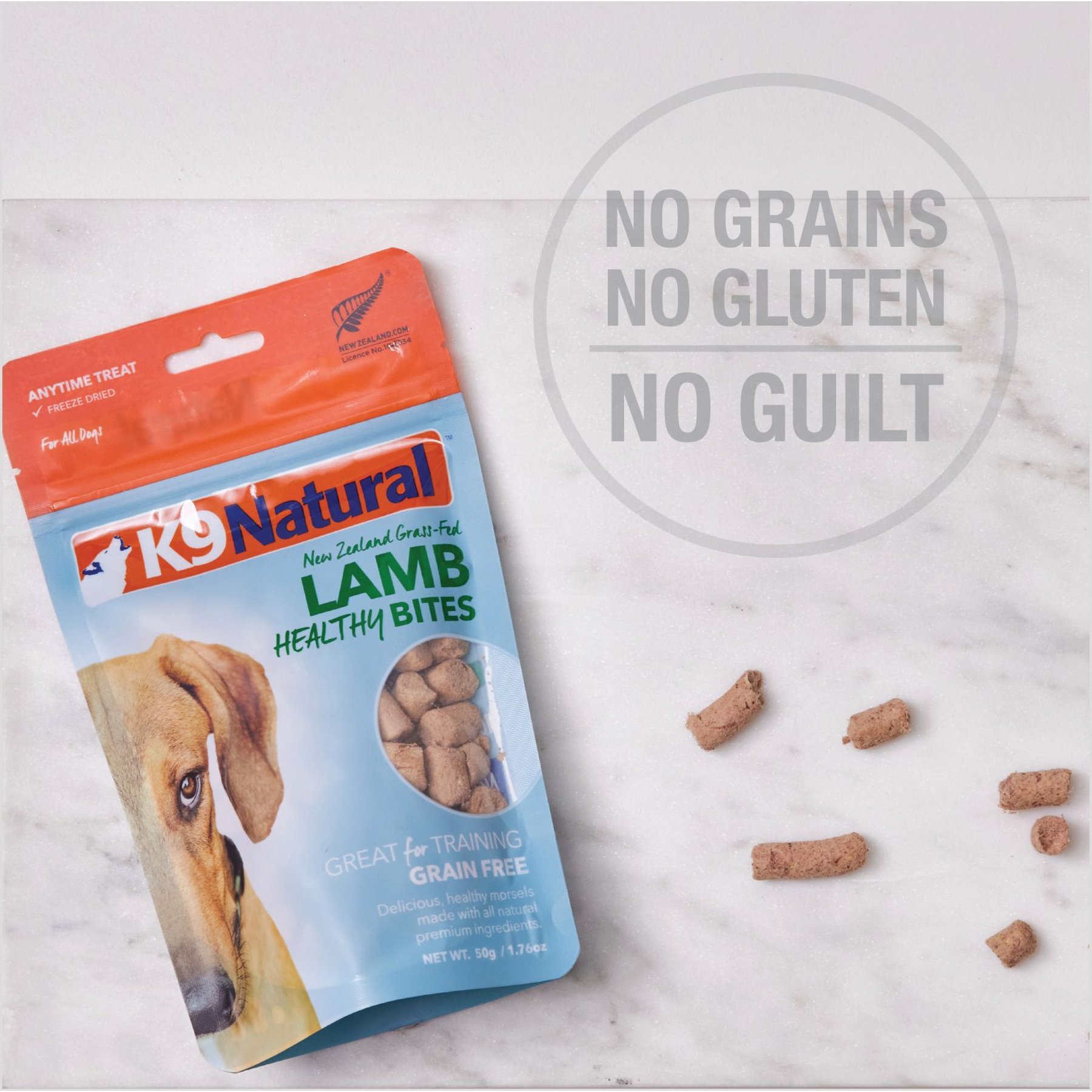 K9 Natural Beef Lung Protein Bites Air-Dried Dog Treats