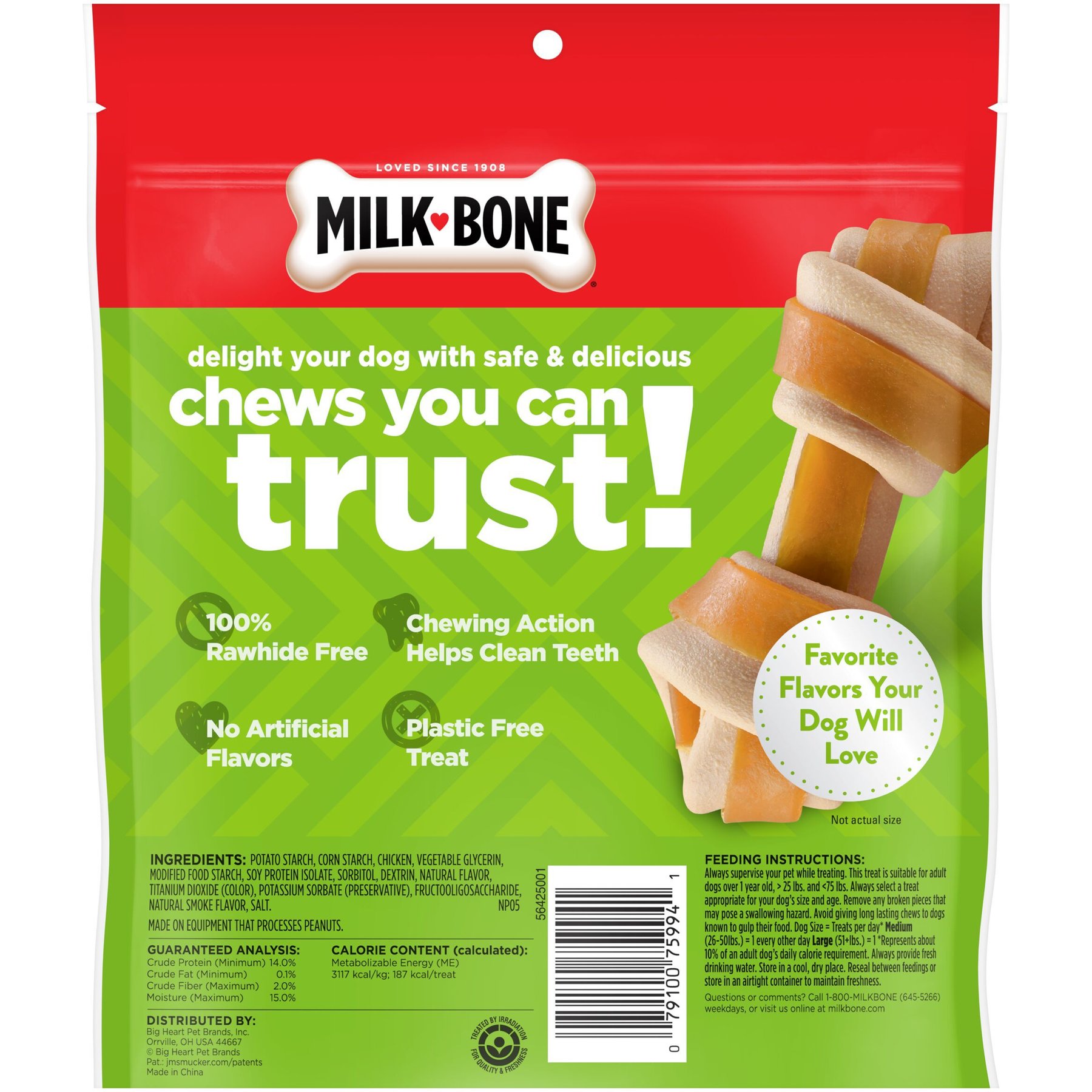 Milk-Bone Gnaw Bones Small/Medium Chicken Flavored Bone Dog Treats