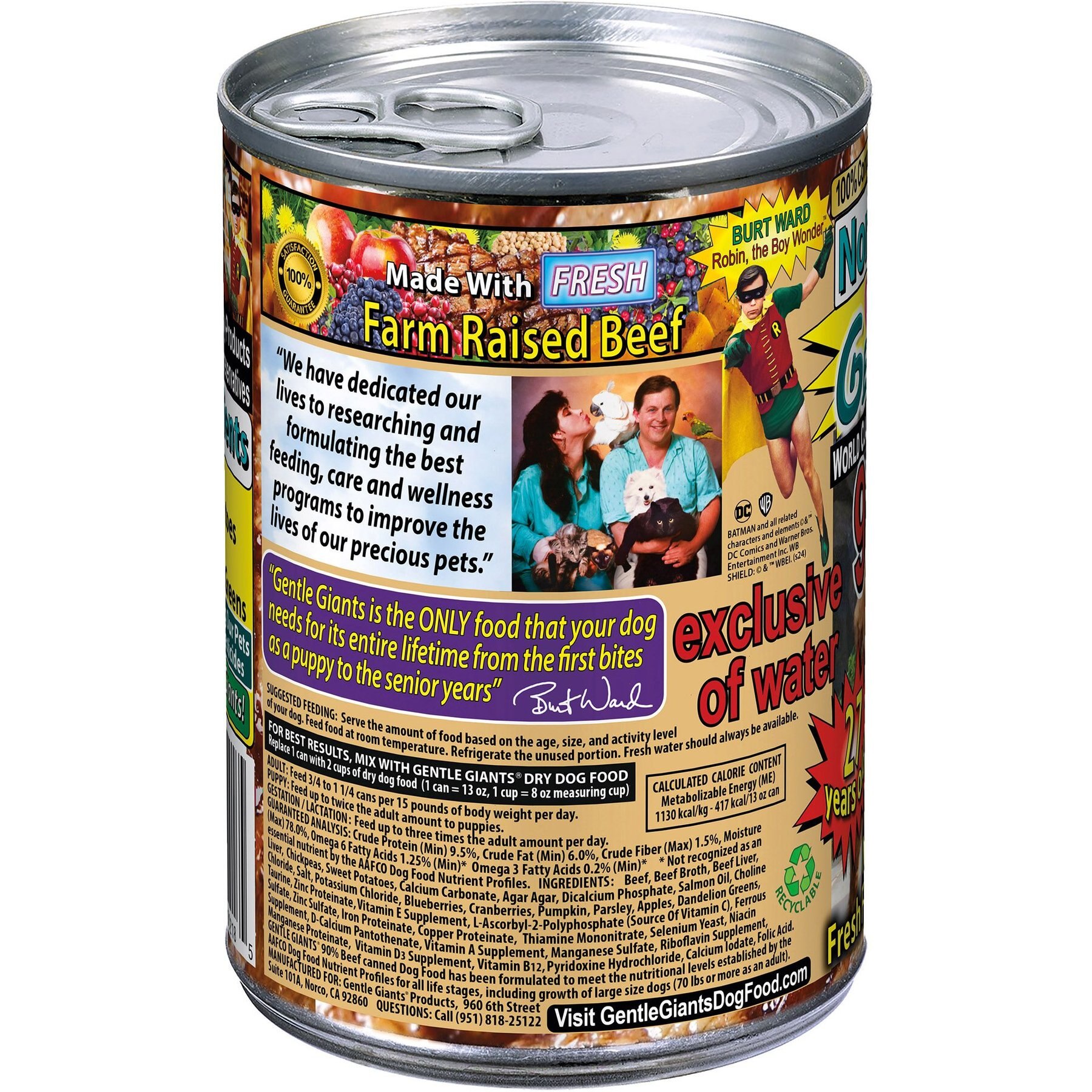 Gentle Giants Non-GMO Puppy Grain-Free Beef Wet Dog Food