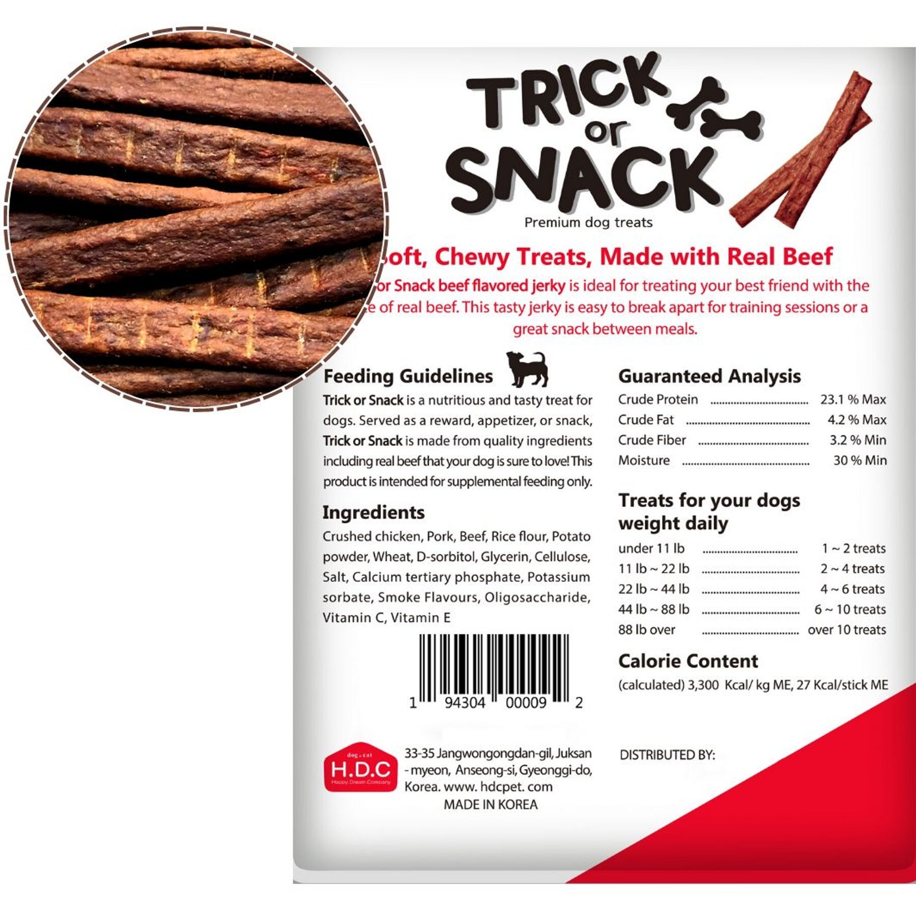 Trick or Snack Beef & Tomato Flavored Jerky Dog Treats, 1-lb bag