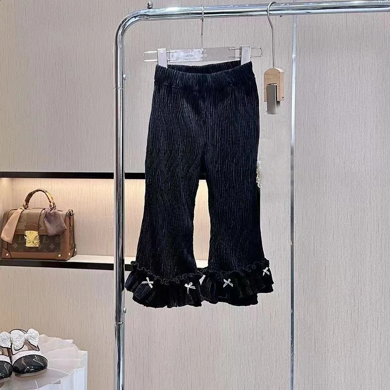 Girls clothing set baby top Flared Pants 3-piece trendy autumn childrens warm suit Spring season sweet casual suit 12M-5 years 241121