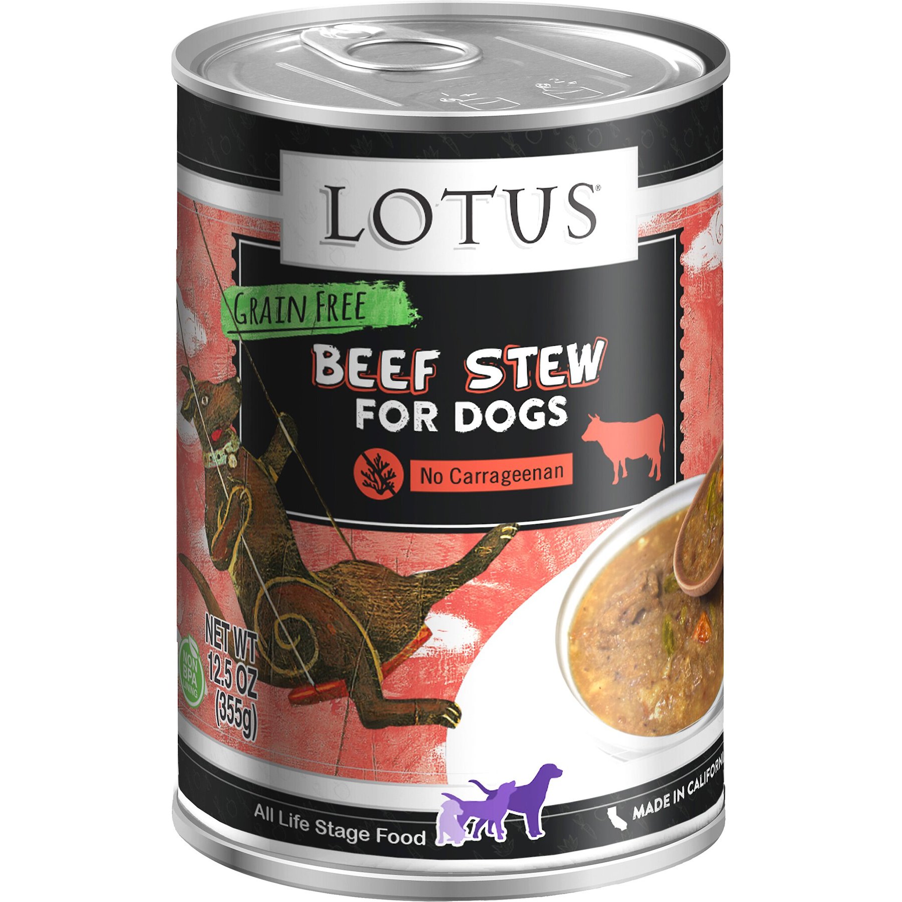 Lotus Wholesome Beef & Asparagus Stew Grain-Free Canned Dog Food