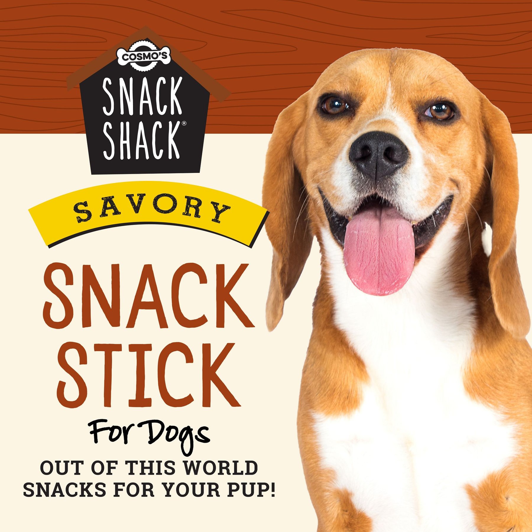 Cosmo's Snack Shack Savory Sticks Pork Barbecue High-Protein Jerky Dog Treats, 24 count