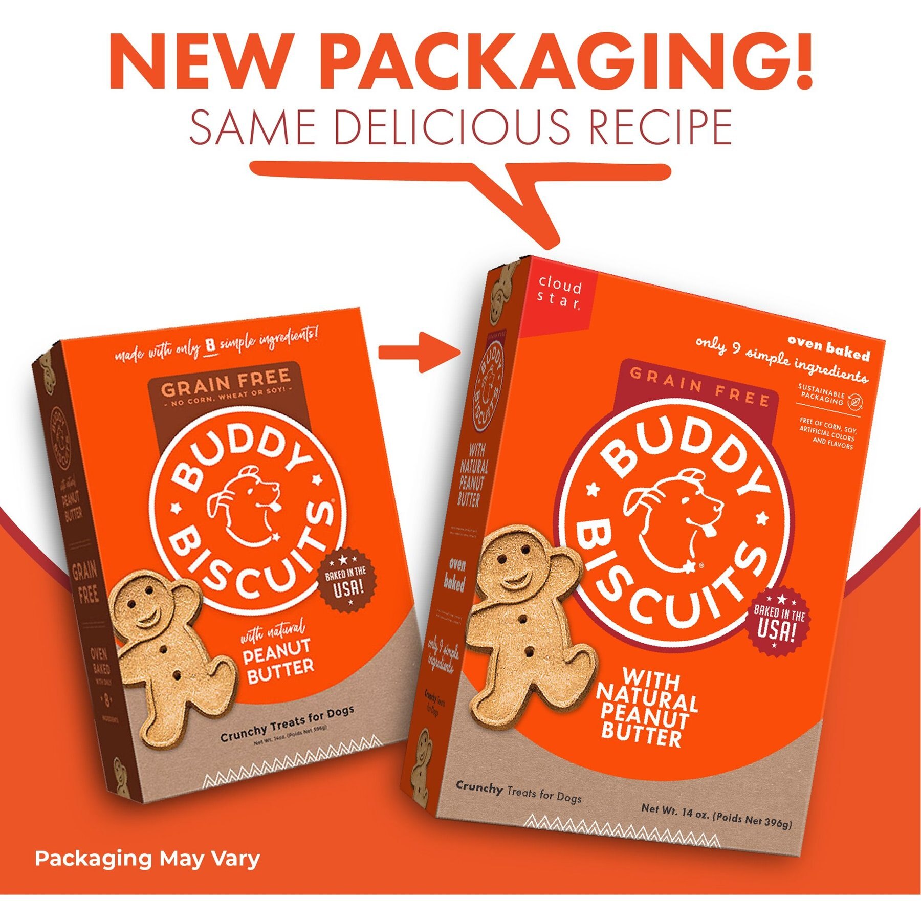 Buddy Biscuits Grain-Free Oven Baked with Homestyle Peanut Butter Dog Treats