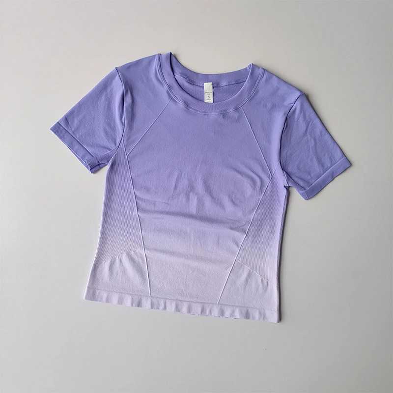Yoga Top Light Fitting elastic quick drying sports T-shirt suitable for womens personalized fitness short sleeved summer slimming styleXJ250410