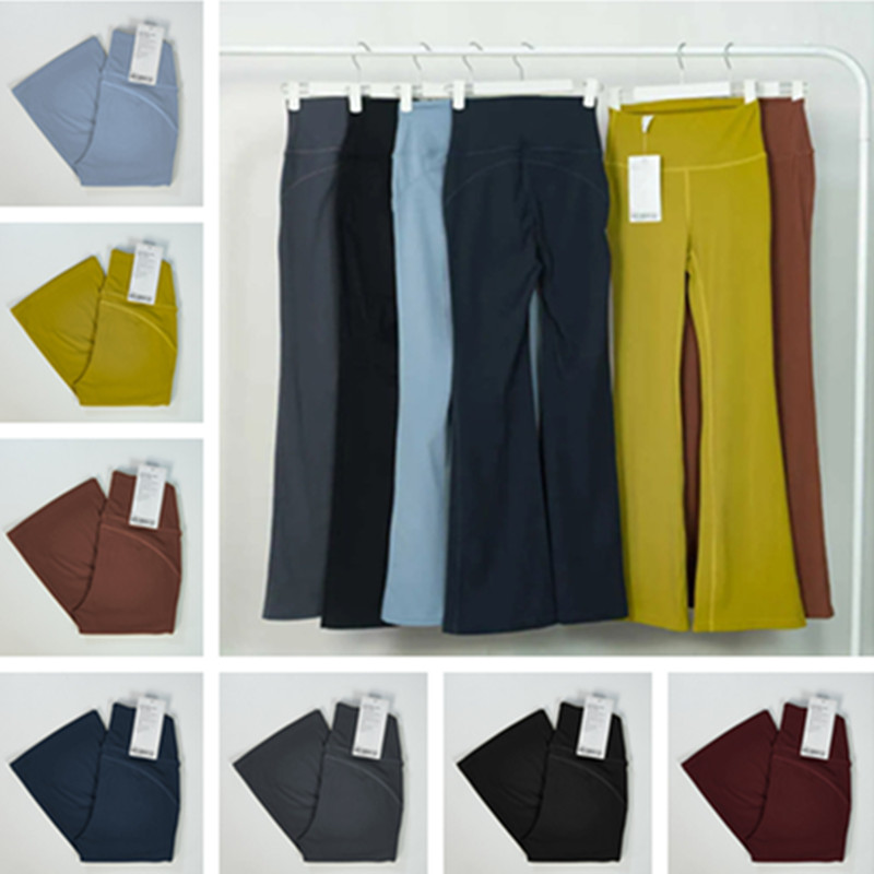 Women's Yoga Pants Spring/Summer Women's High Waist Solid Color Body Flare Pants Show Legs Long Yoga Fitness Fashion leggings
