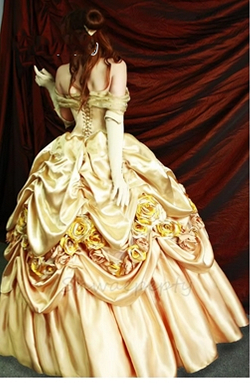 Vintage Victorian Prom Dresses Hand Made Flowers Off Shoulder Princess Special Occasion Ball Gown Floor Length Corset Evening Events Dress