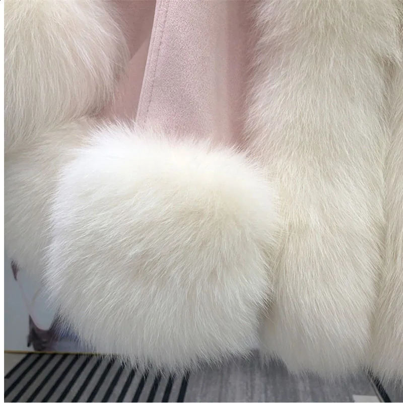 High quality deer fur coat suitable for womens trendy fur paired with down cotton and Fhickened fur jackets 241119