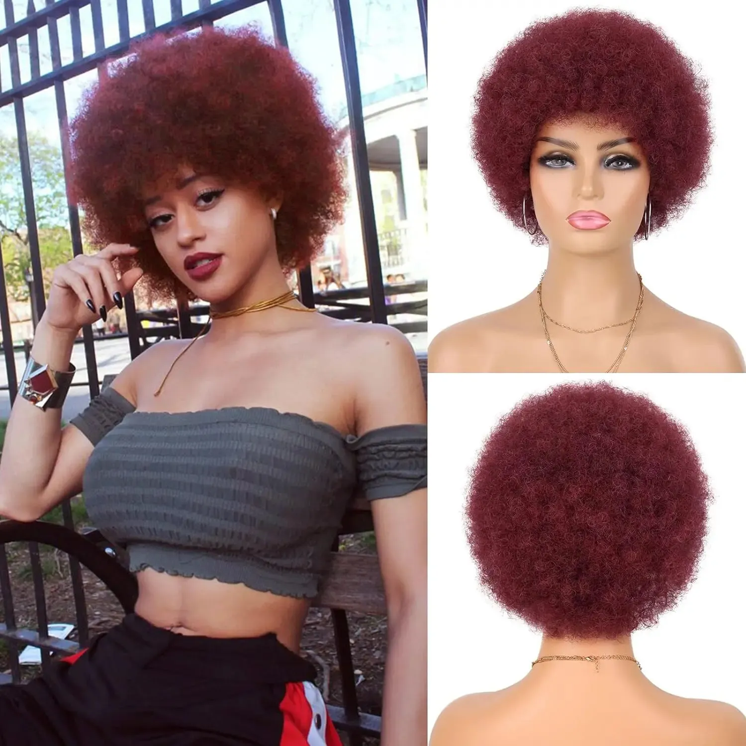 Kinky Curly None Full Lace Front Natural Glueless Black Colored urious 180Ddensity New Short Bob Human Hair Wigs For Women Deep Part Cosplay Party