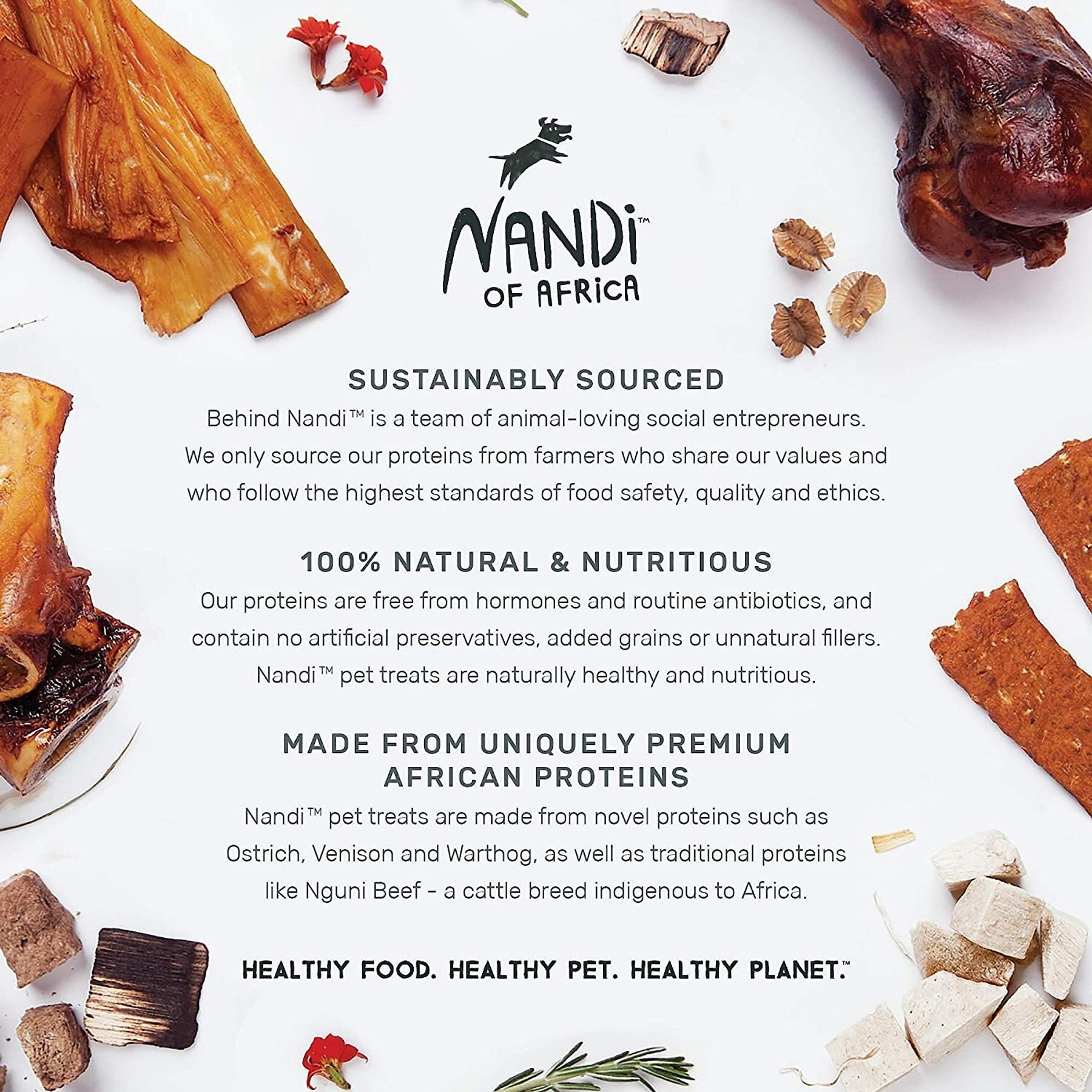 Nandi Kalahari Lamb Jerky Strips Dog Treats, 5.3-oz bag