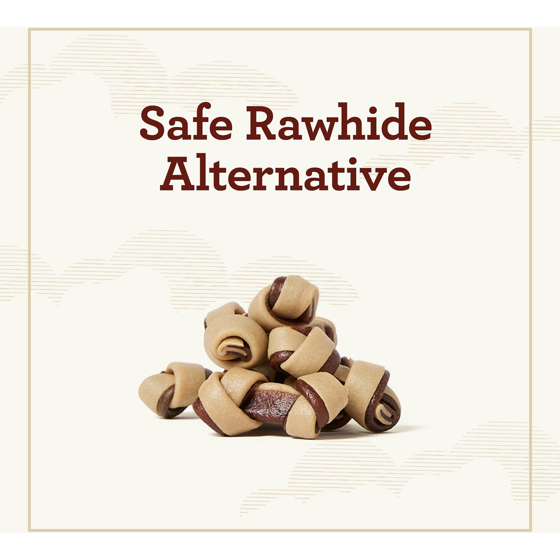 True Acre Foods, Rawhide-Free, Knotted Bones, with Natural Peanut Butter Flavor Dog Treats