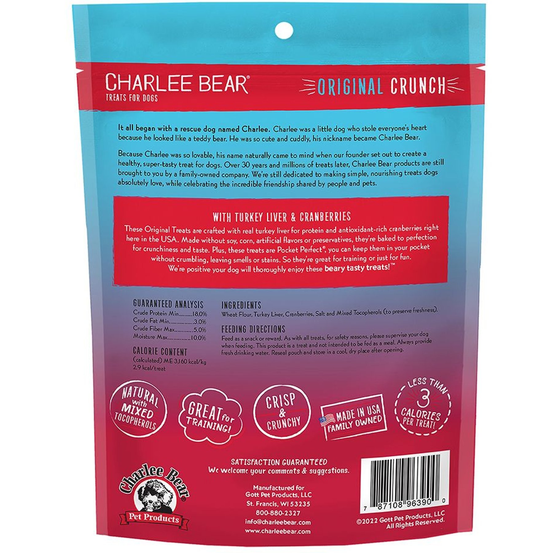 Charlee Bear Turkey Liver & Cranberries Flavor Dog Treats