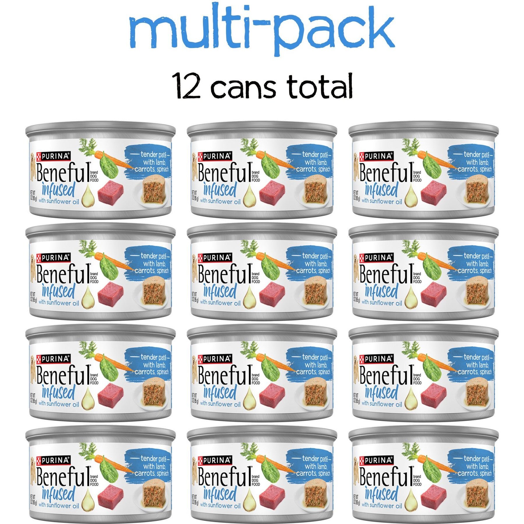 Purina Beneful Infused Pate with Real Lamb, Carrots & Spinach Wet Dog Food