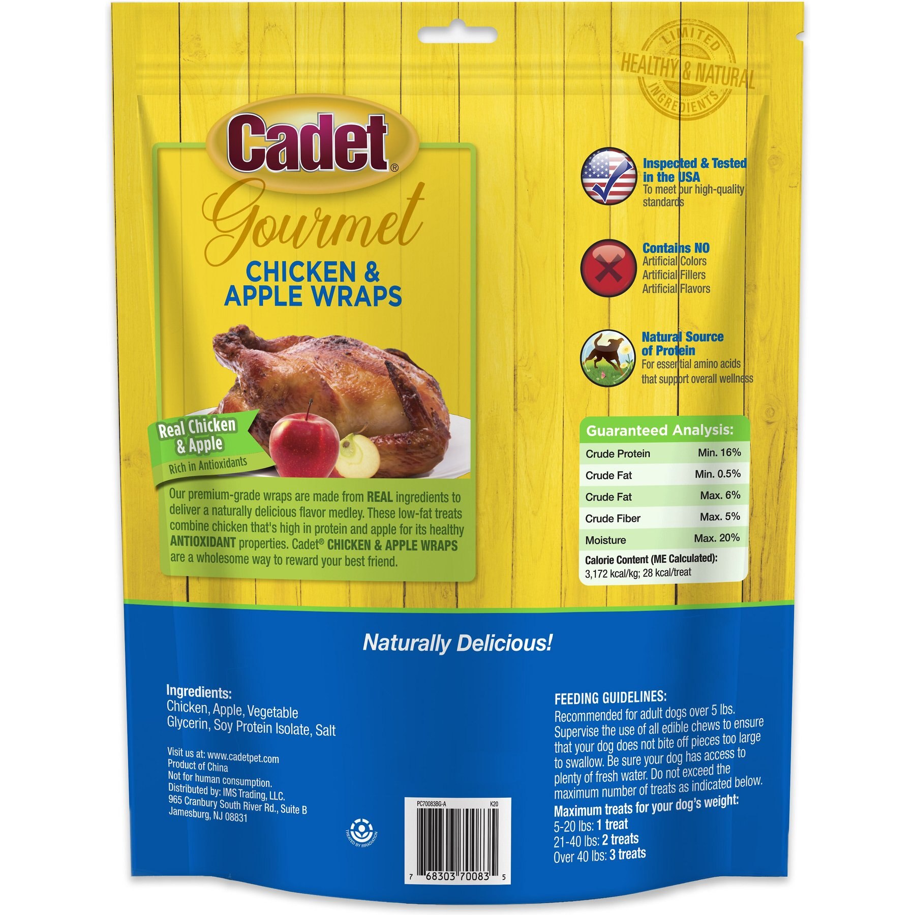 Cadet Gourmet Chicken & Apple Wrapped Dog Treats