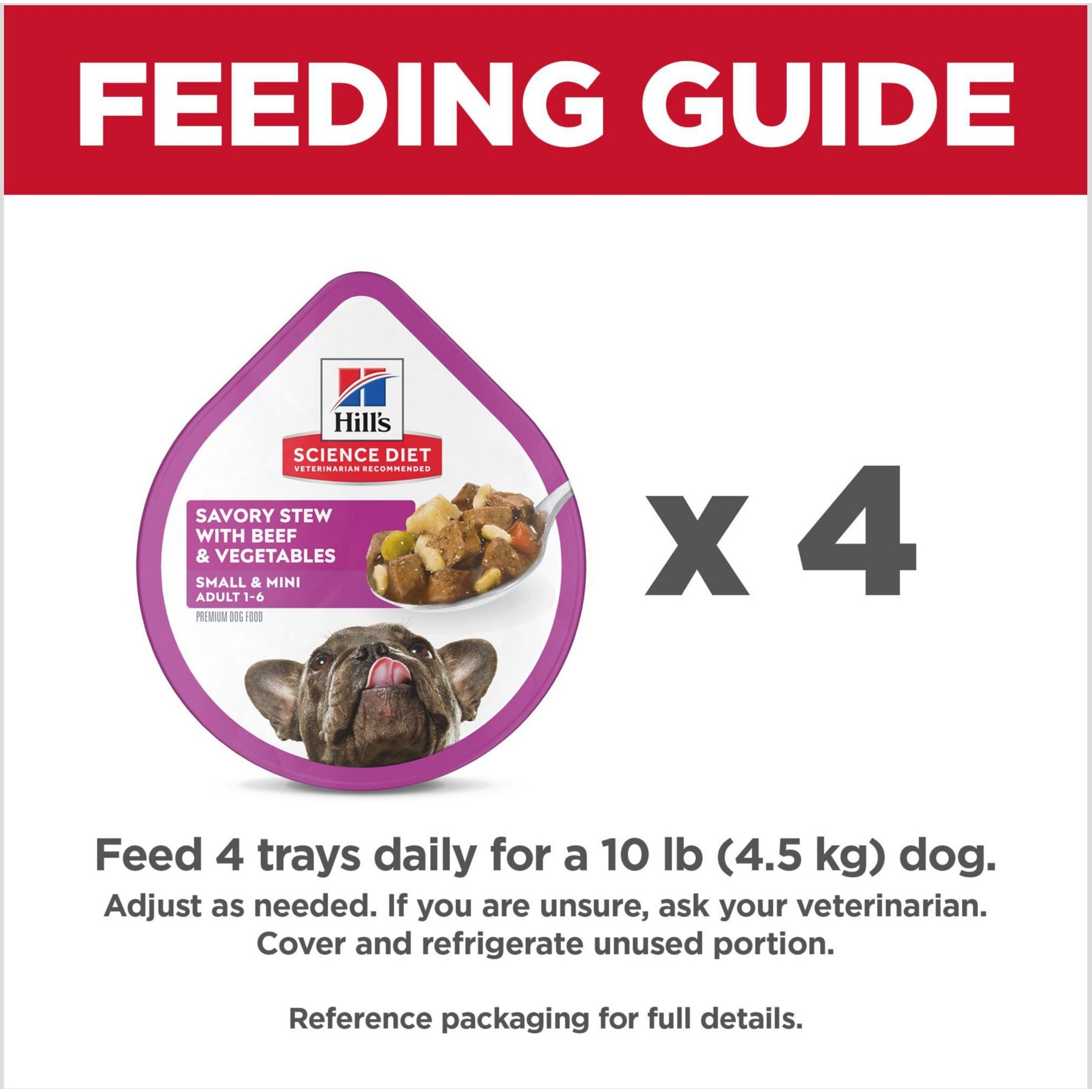 Hill's Science Diet Adult Small Breed & Mini Breed Savory Stew Beef & Vegetable Wet Dog Food Trays
