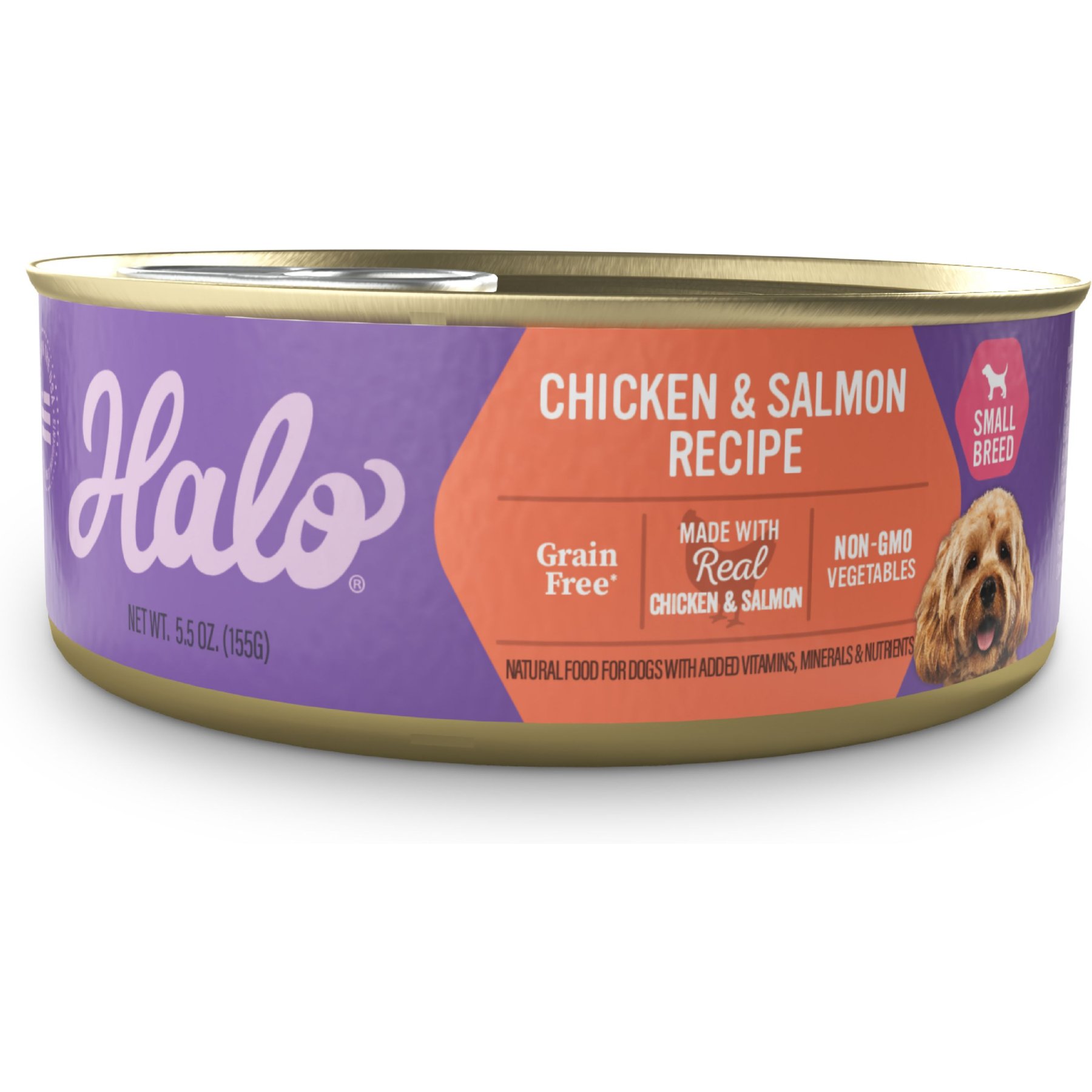 Halo Chicken & Salmon Recipe Grain-Free Small Breed Canned Dog Food